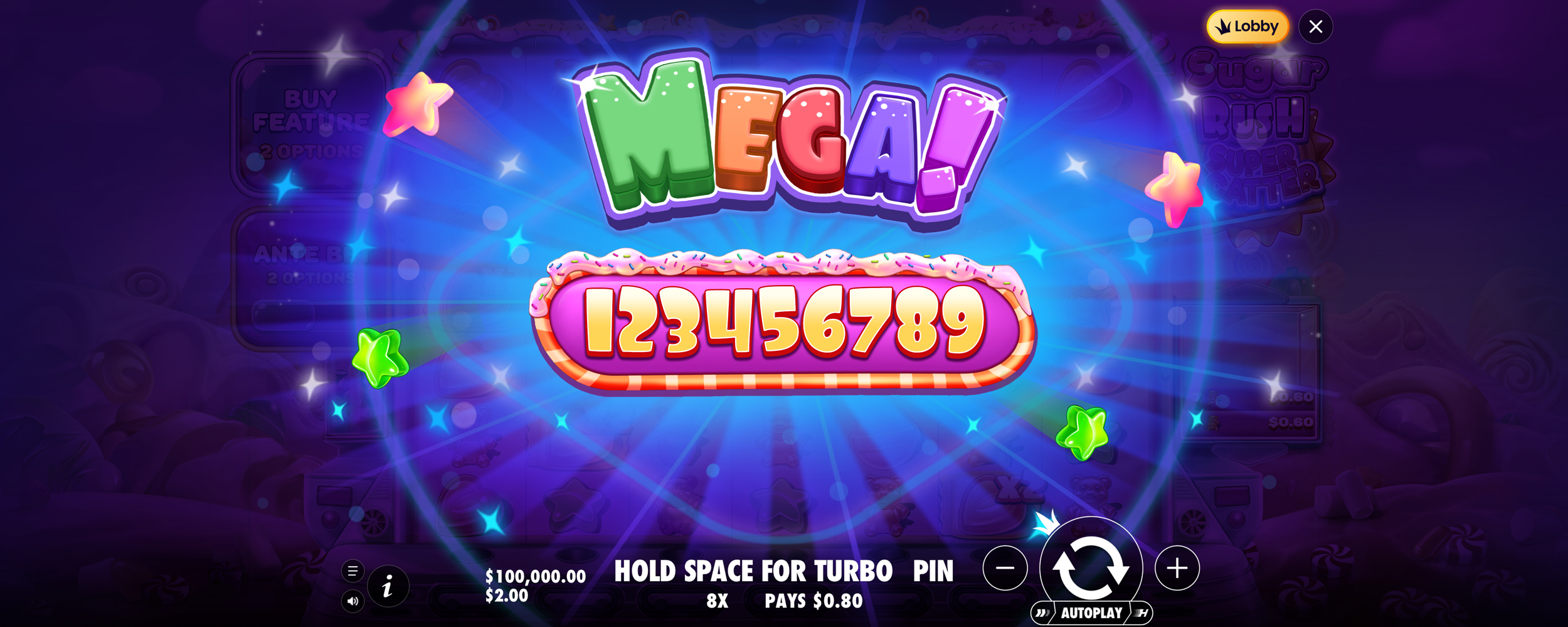 Sugar Rush Super Scatter - Big win 1