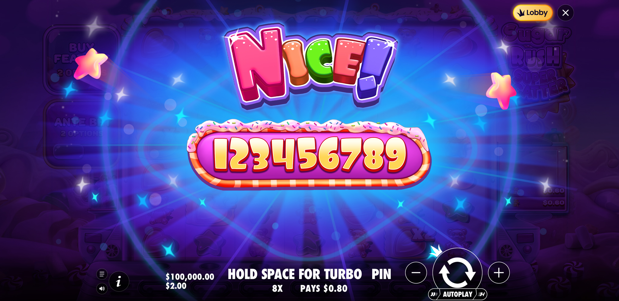 Sugar Rush Super Scatter - Big win 4