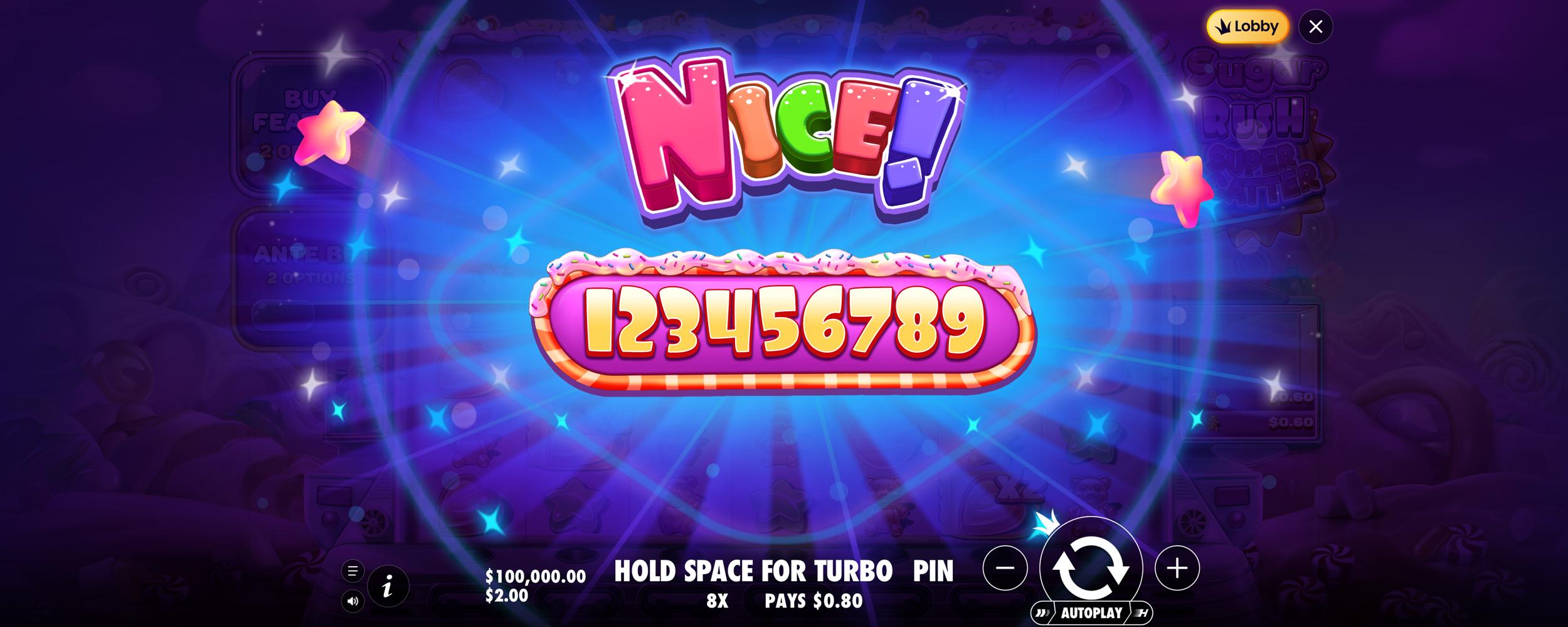 Sugar Rush Super Scatter - Big win 3