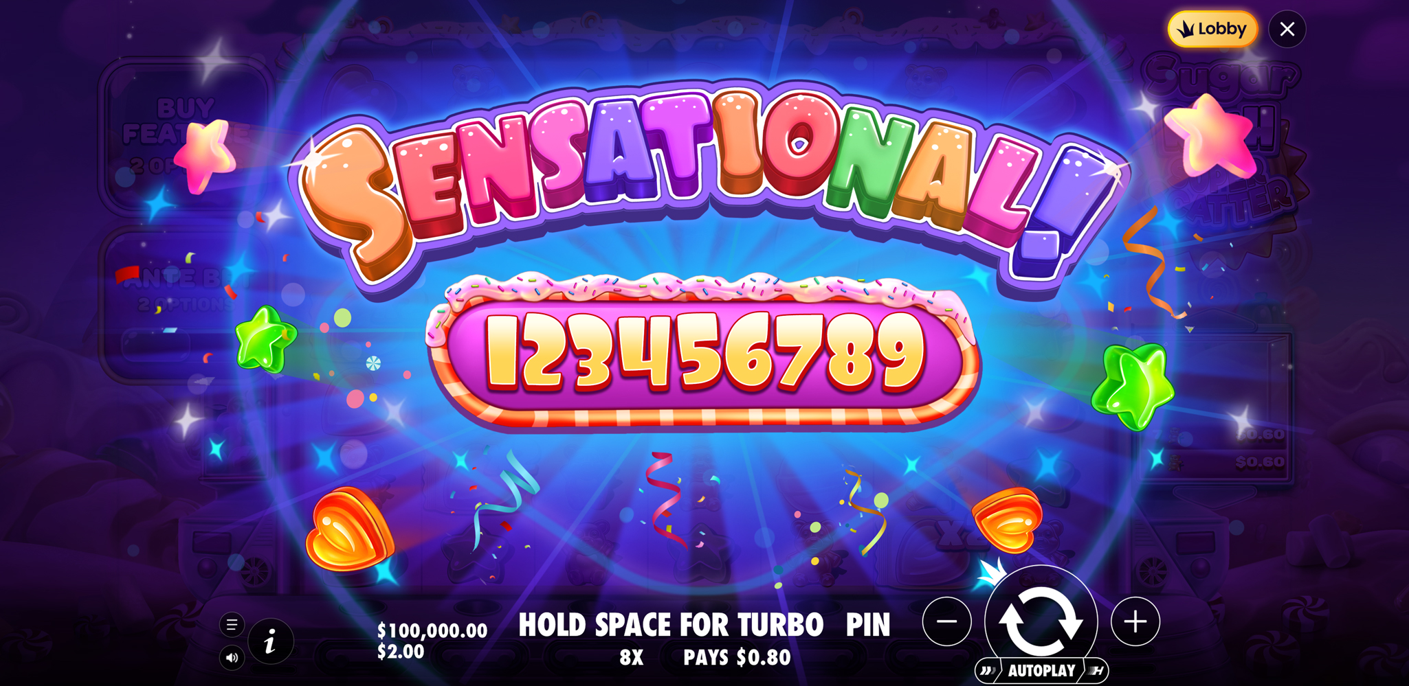 Sugar Rush Super Scatter - Big win 6