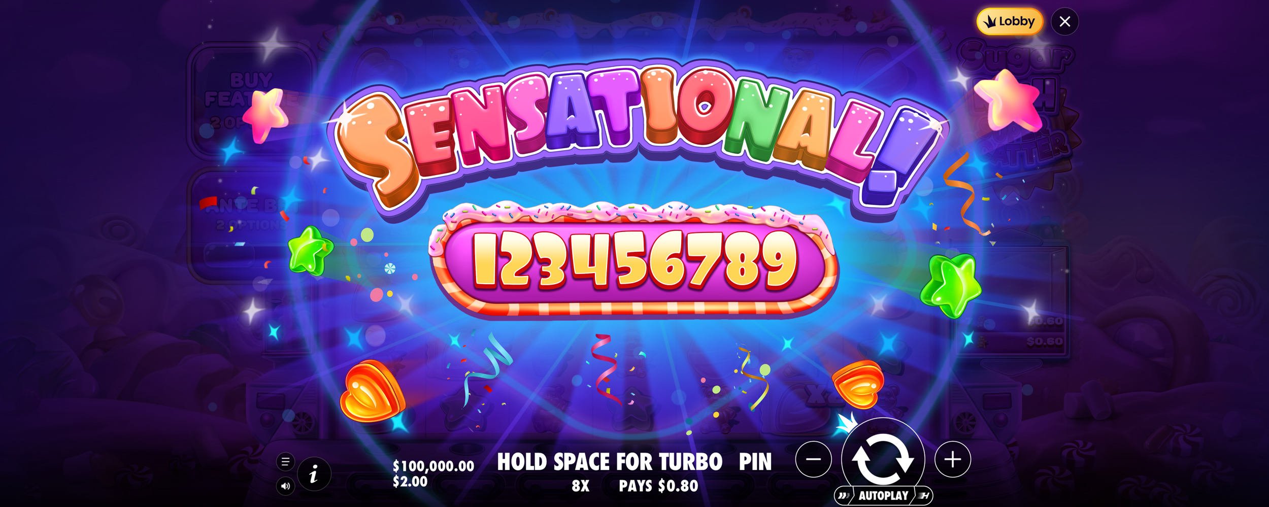 Sugar Rush Super Scatter - Big win 5