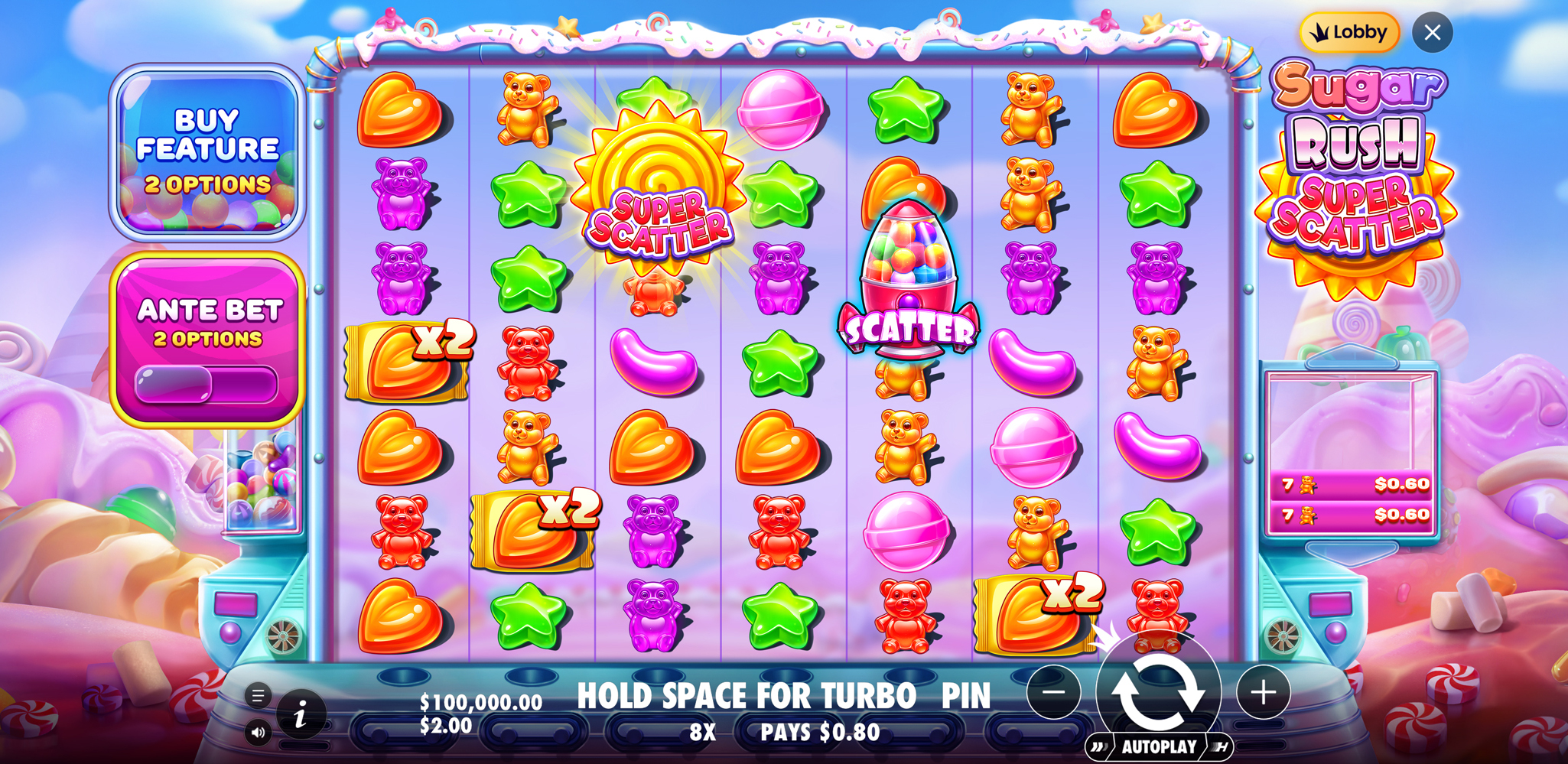 Sugar Rush Super Scatter - Base game 1