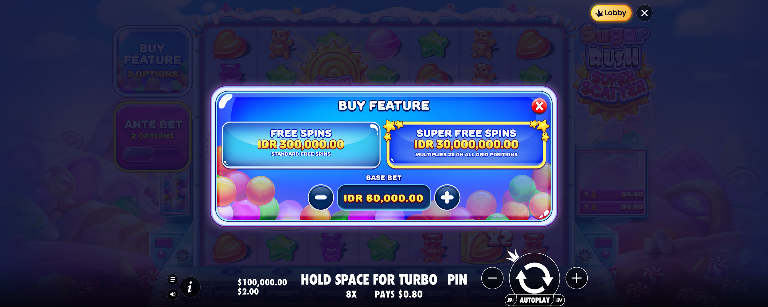 Sugar Rush Super Scatter - Buy bonus 2