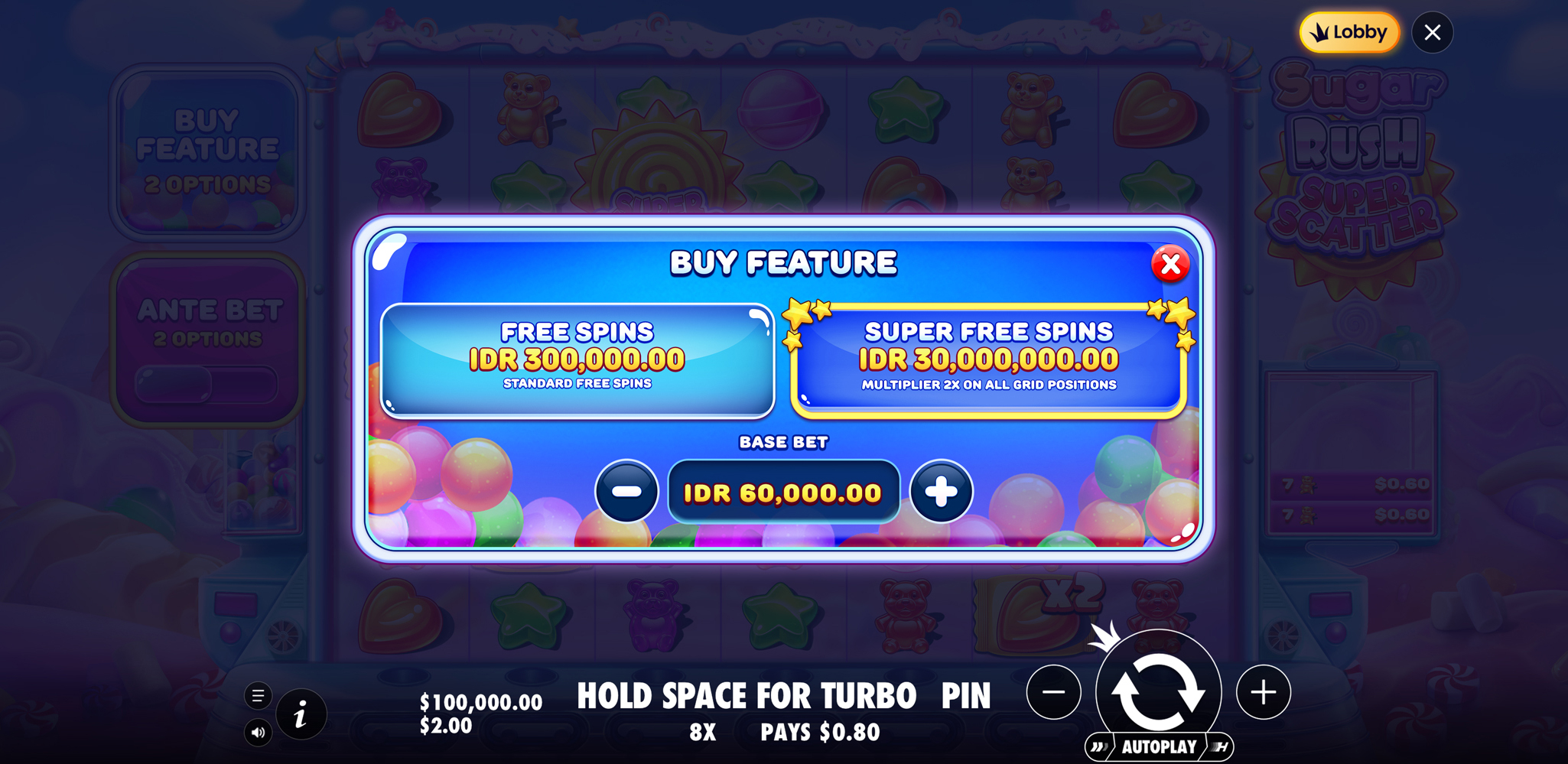 Sugar Rush Super Scatter - Buy bonus 1