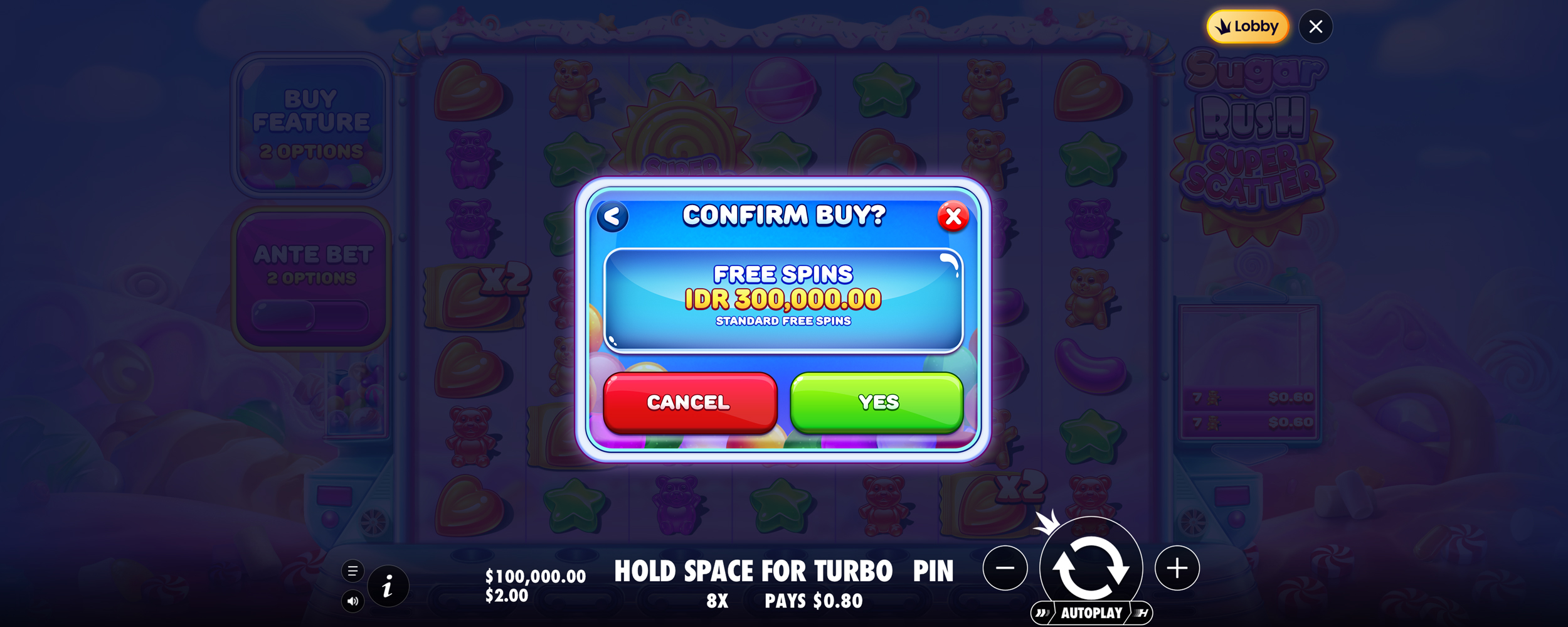 Sugar Rush Super Scatter - Buy bonus 4