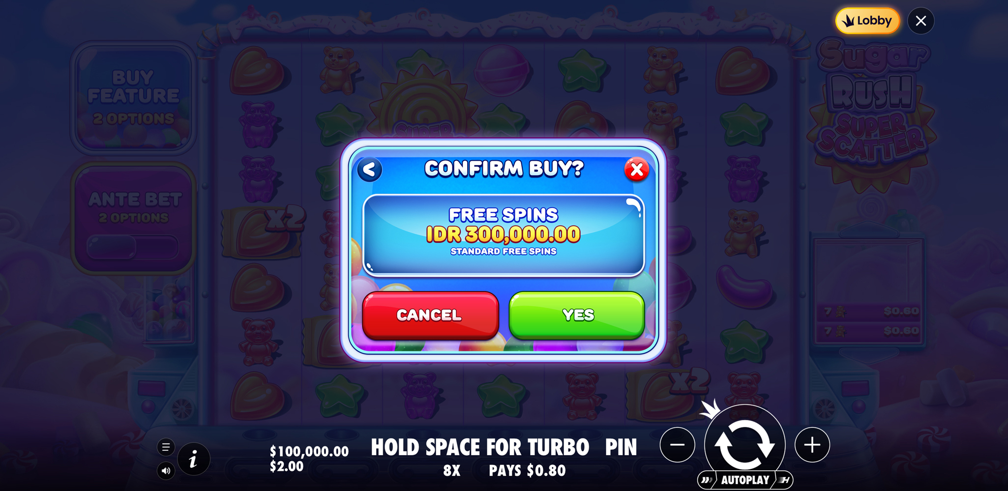 Sugar Rush Super Scatter - Buy bonus 3