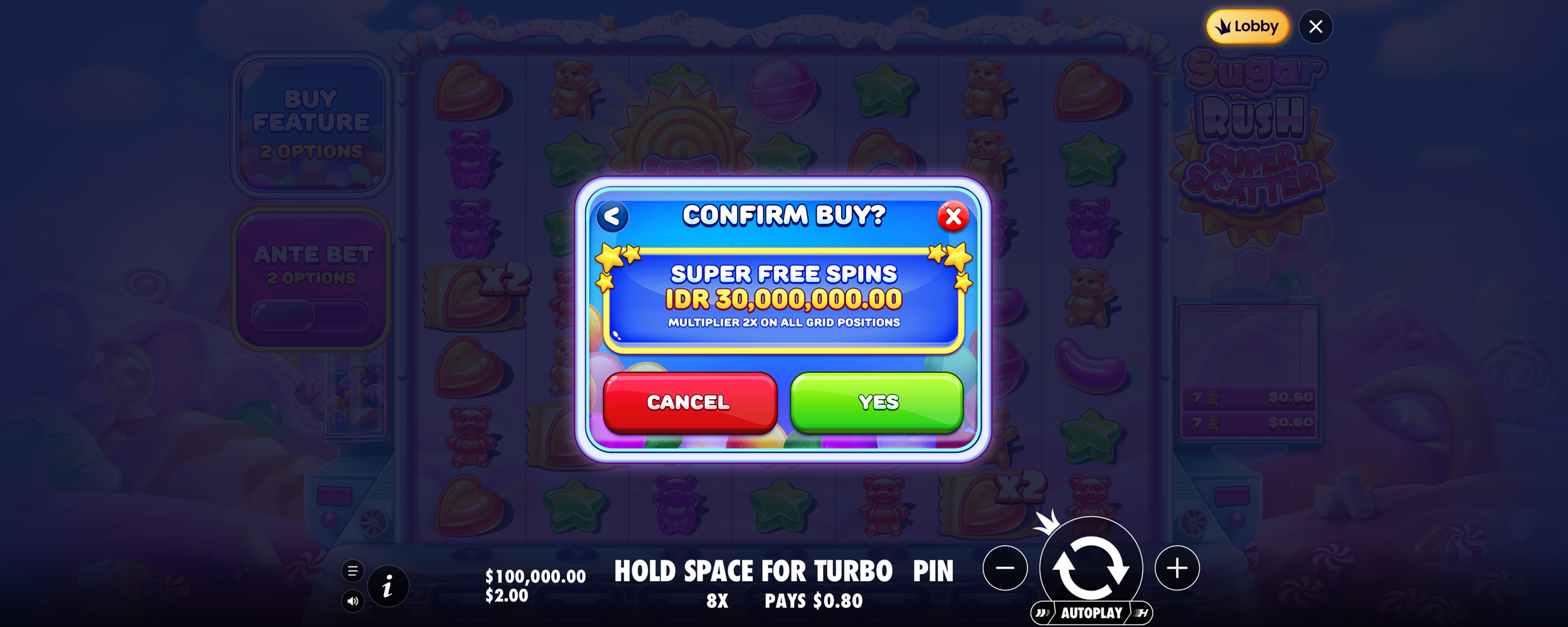 Sugar Rush Super Scatter - Buy bonus 6