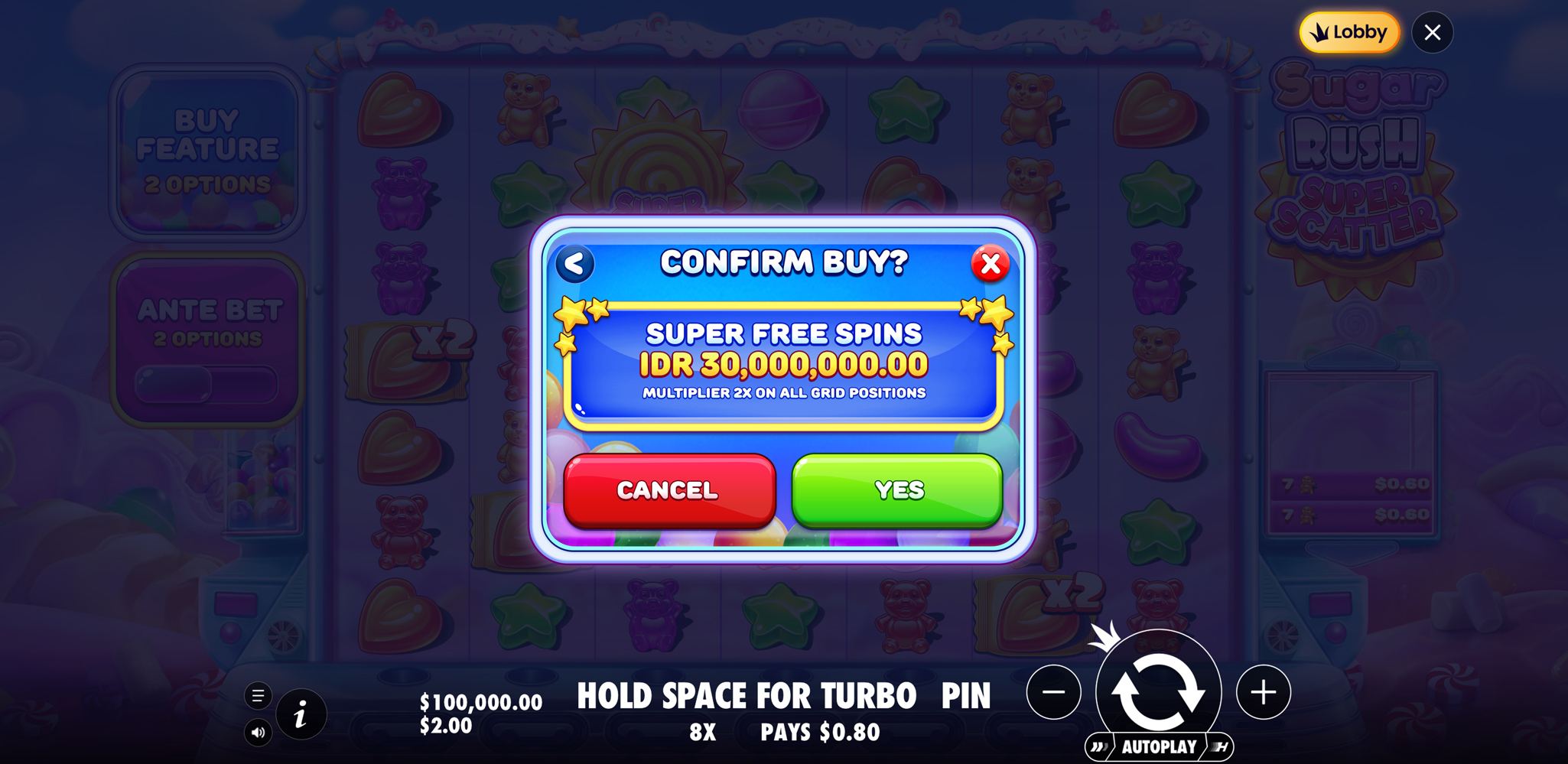 Sugar Rush Super Scatter - Buy bonus 5