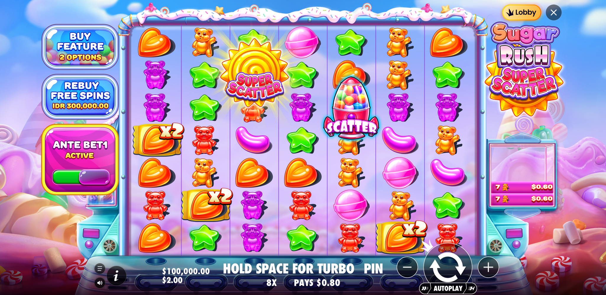 Sugar Rush Super Scatter - Base game 3