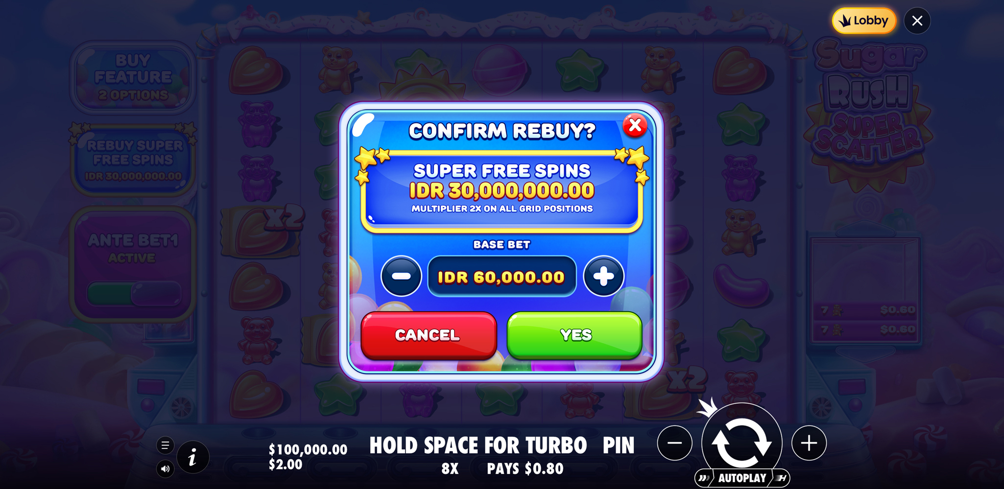 Sugar Rush Super Scatter - Buy bonus 7