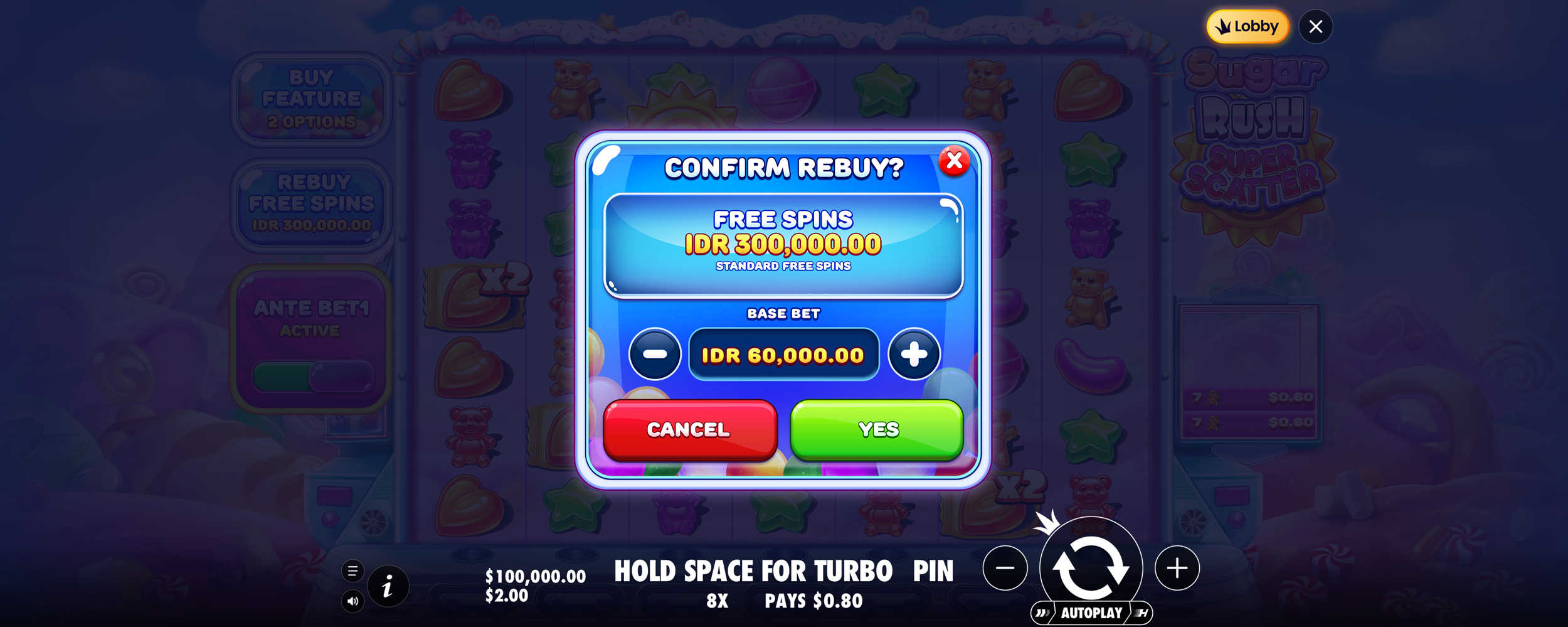 Sugar Rush Super Scatter - Buy bonus 10