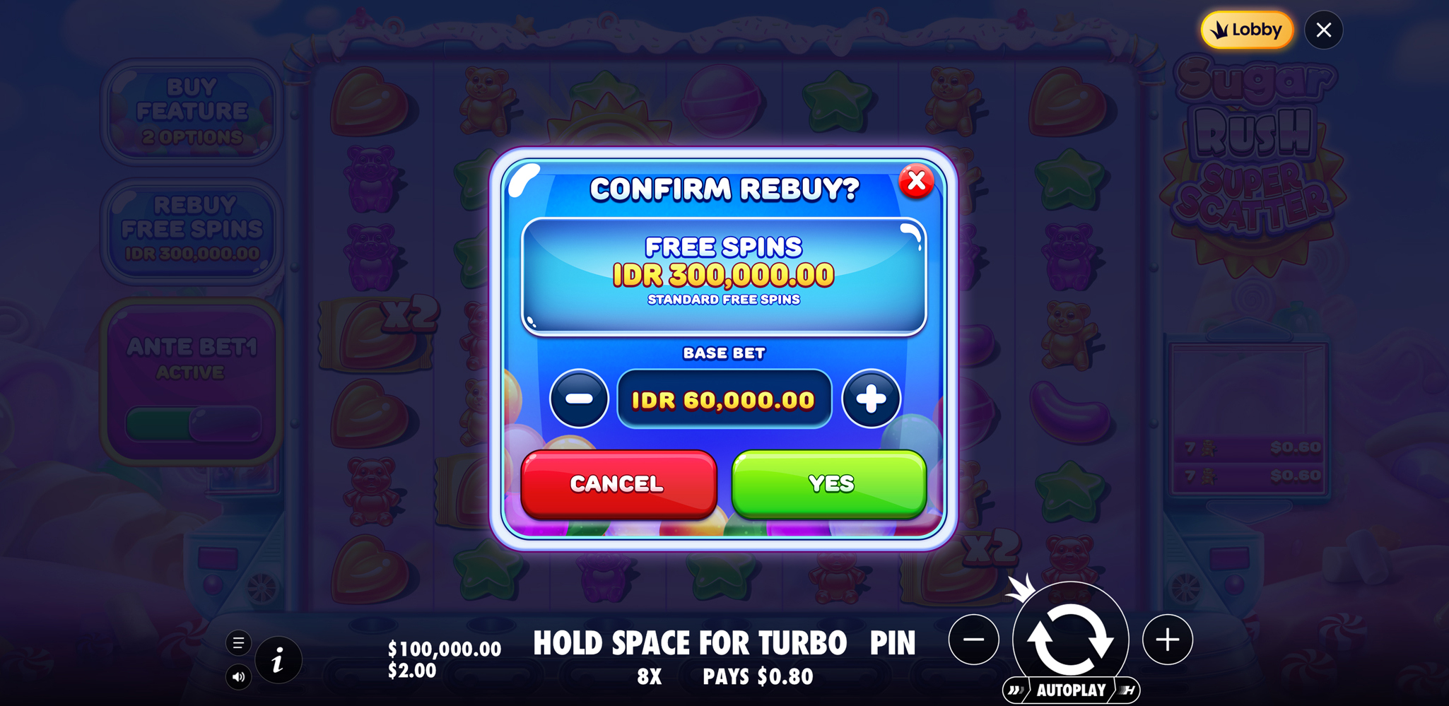 Sugar Rush Super Scatter - Buy bonus 9