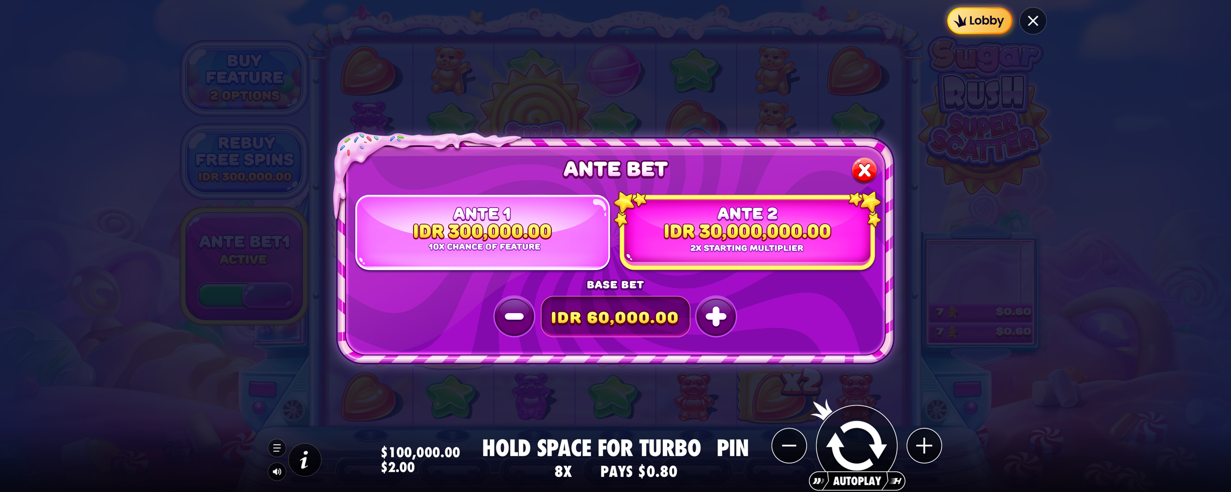 Sugar Rush Super Scatter - Buy bonus 12
