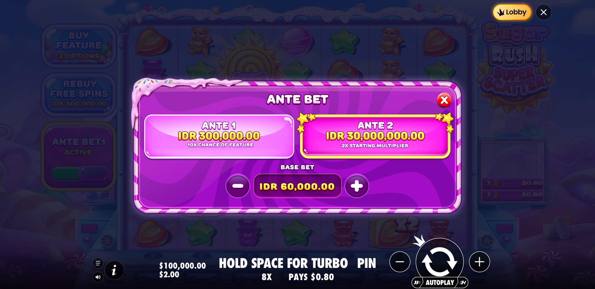 Sugar Rush Super Scatter - Buy bonus 11