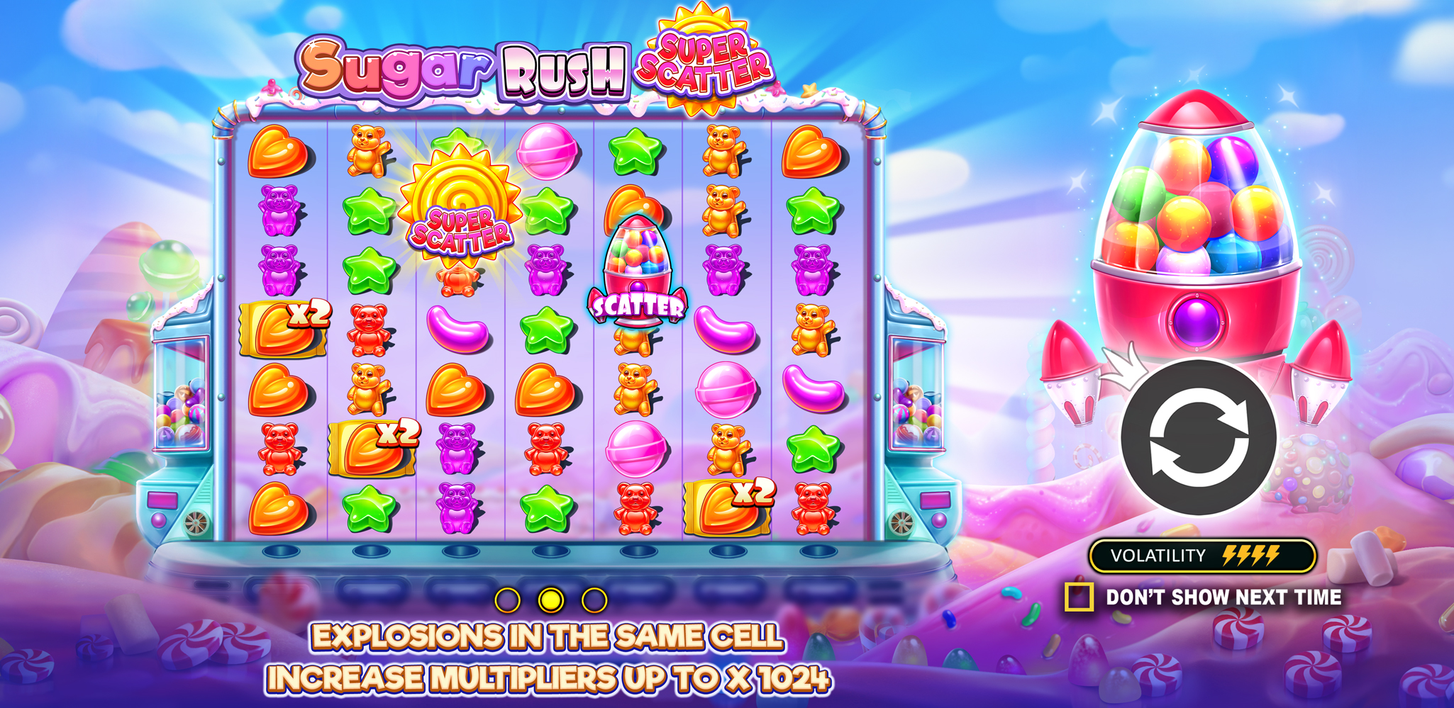 Sugar Rush Super Scatter - Start screen 2
