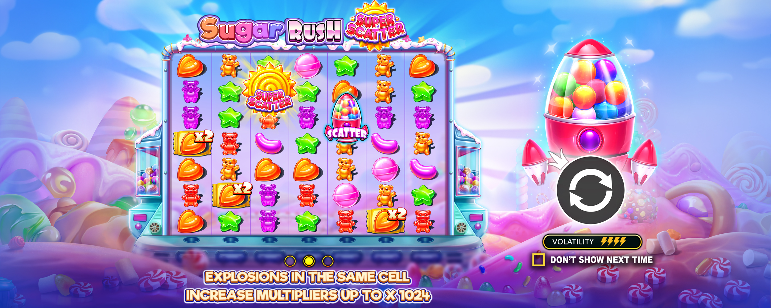 Sugar Rush Super Scatter - Start screen 1