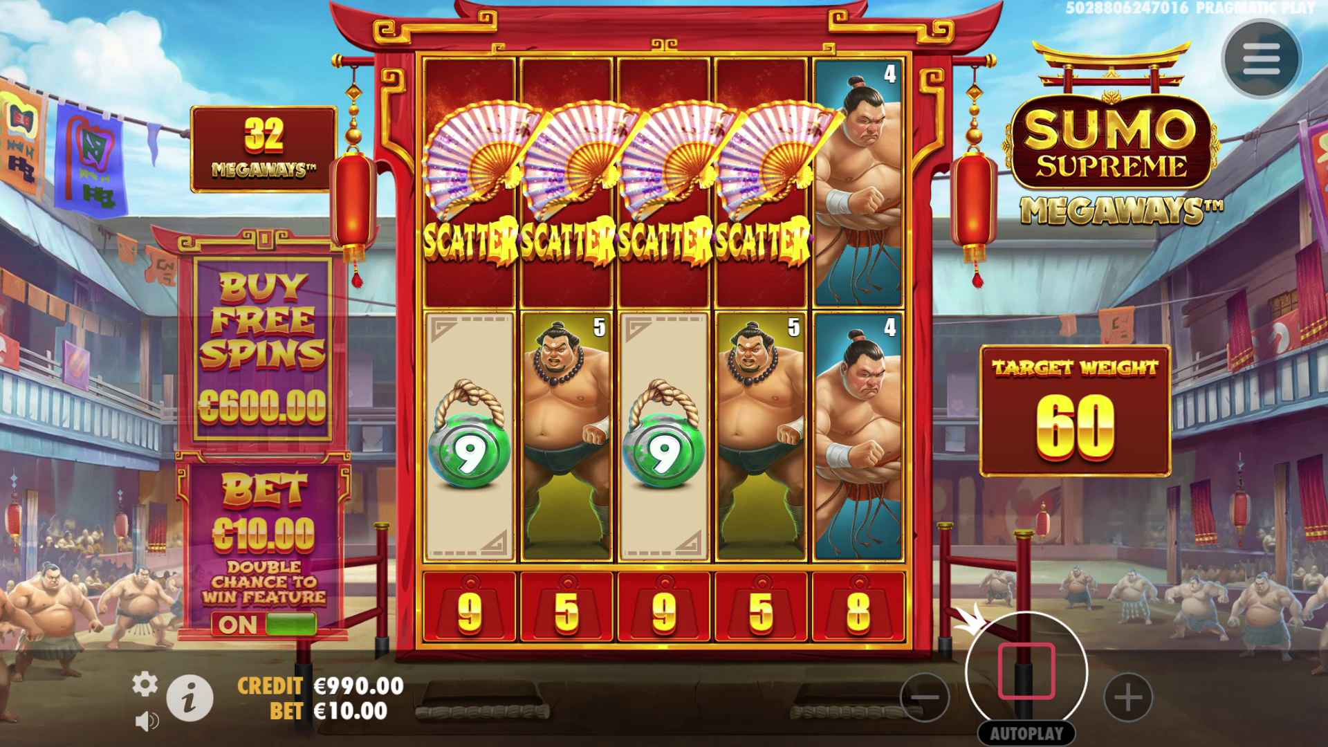 Sumo Supreme Megaways - Base game