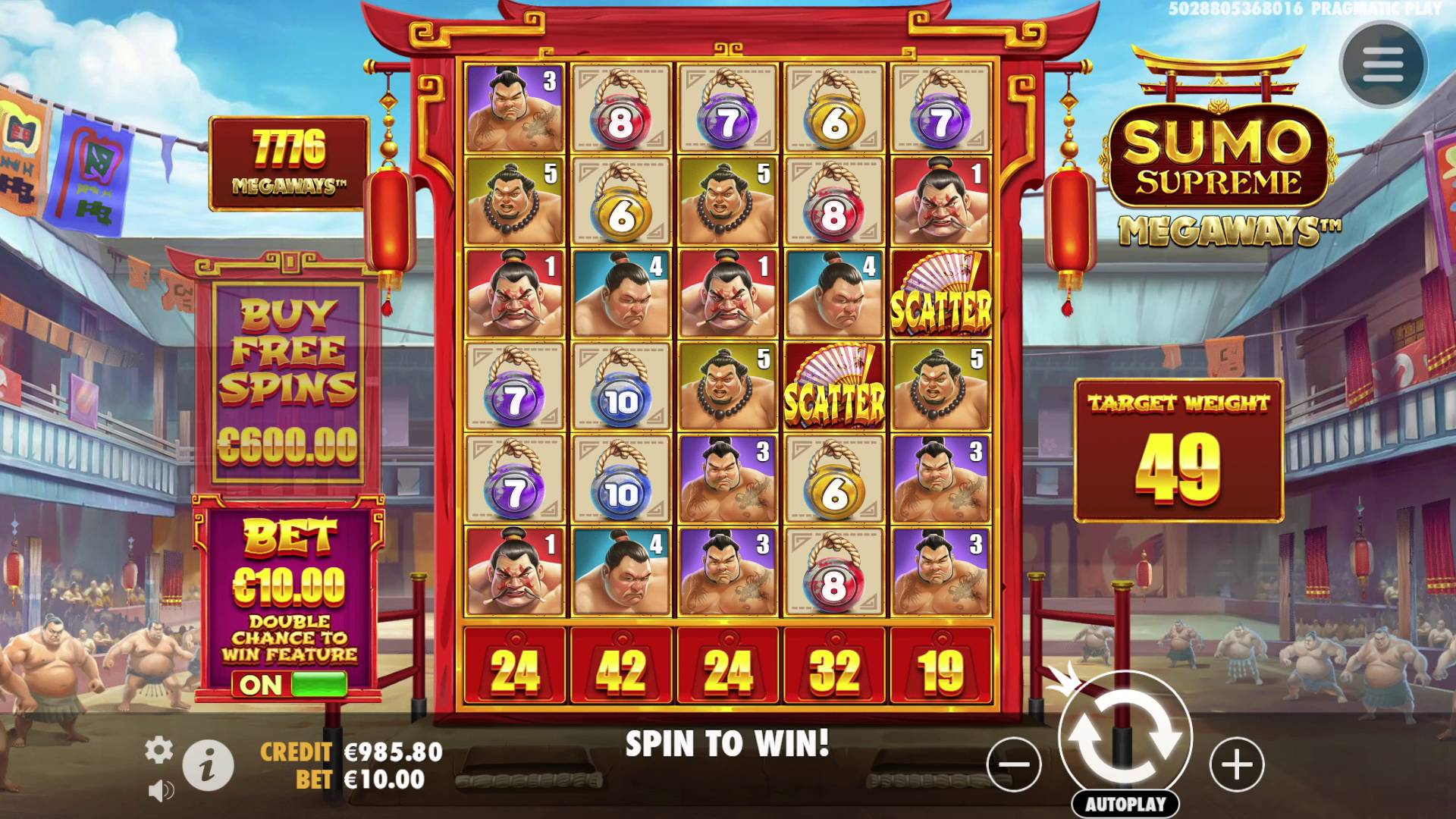 Sumo Supreme Megaways - Buy bonus 2