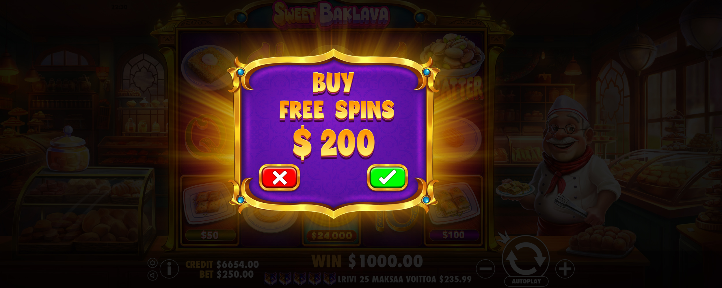 Sweet Baklava - Free spins 1