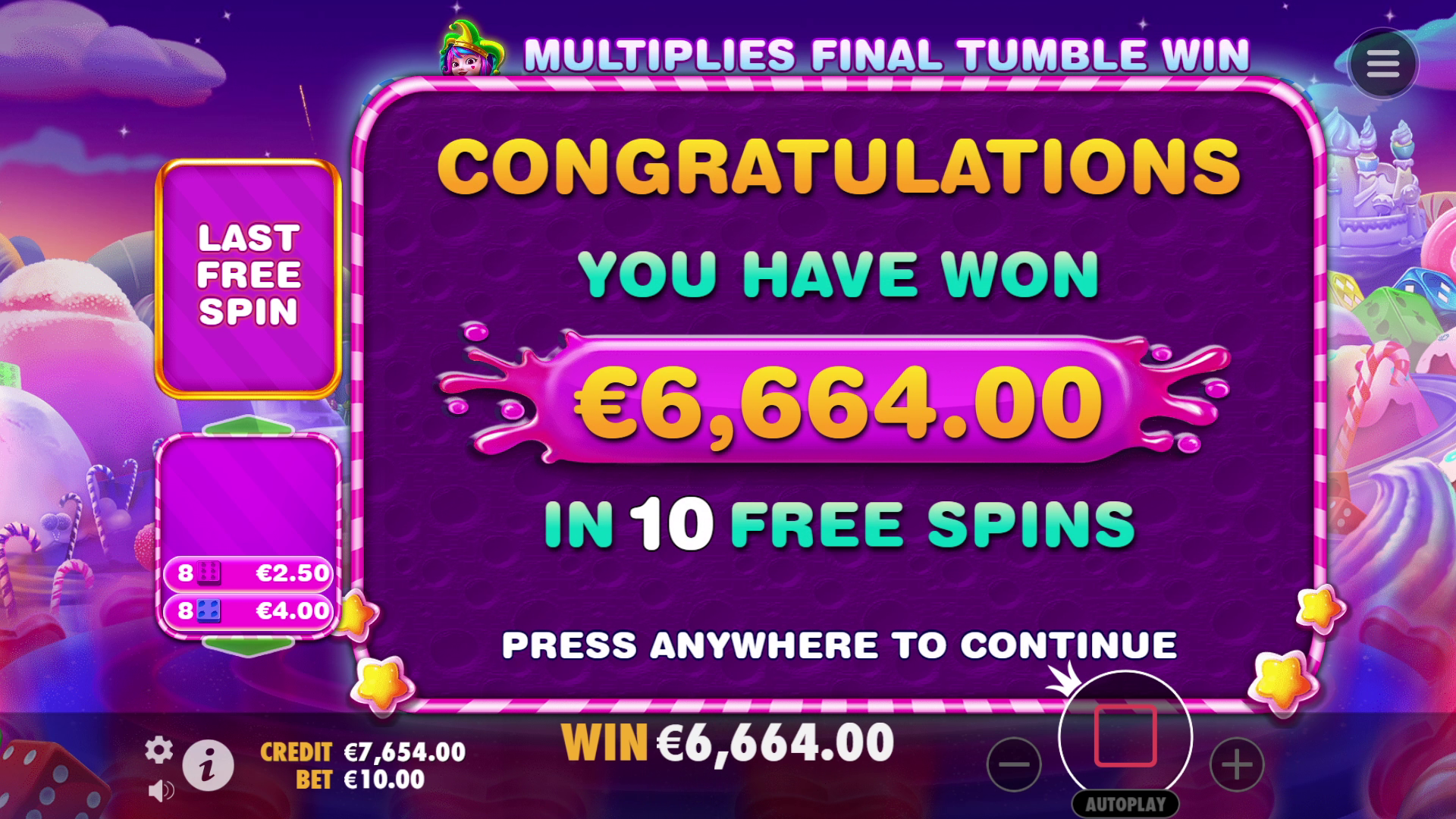Sweet Bonanza 1000 Dice - Free spins 1