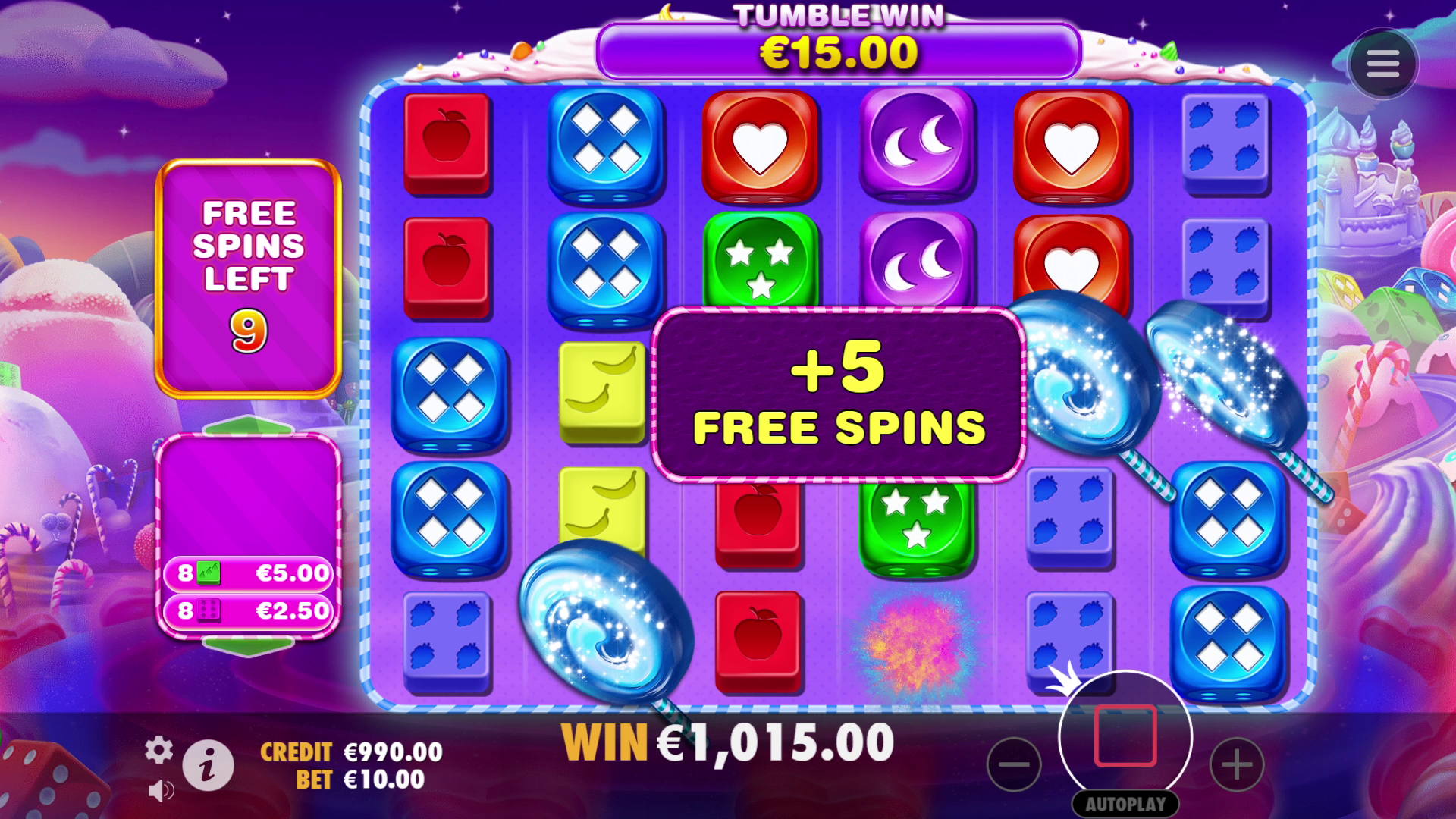 Sweet Bonanza 1000 Dice - Free spins 2