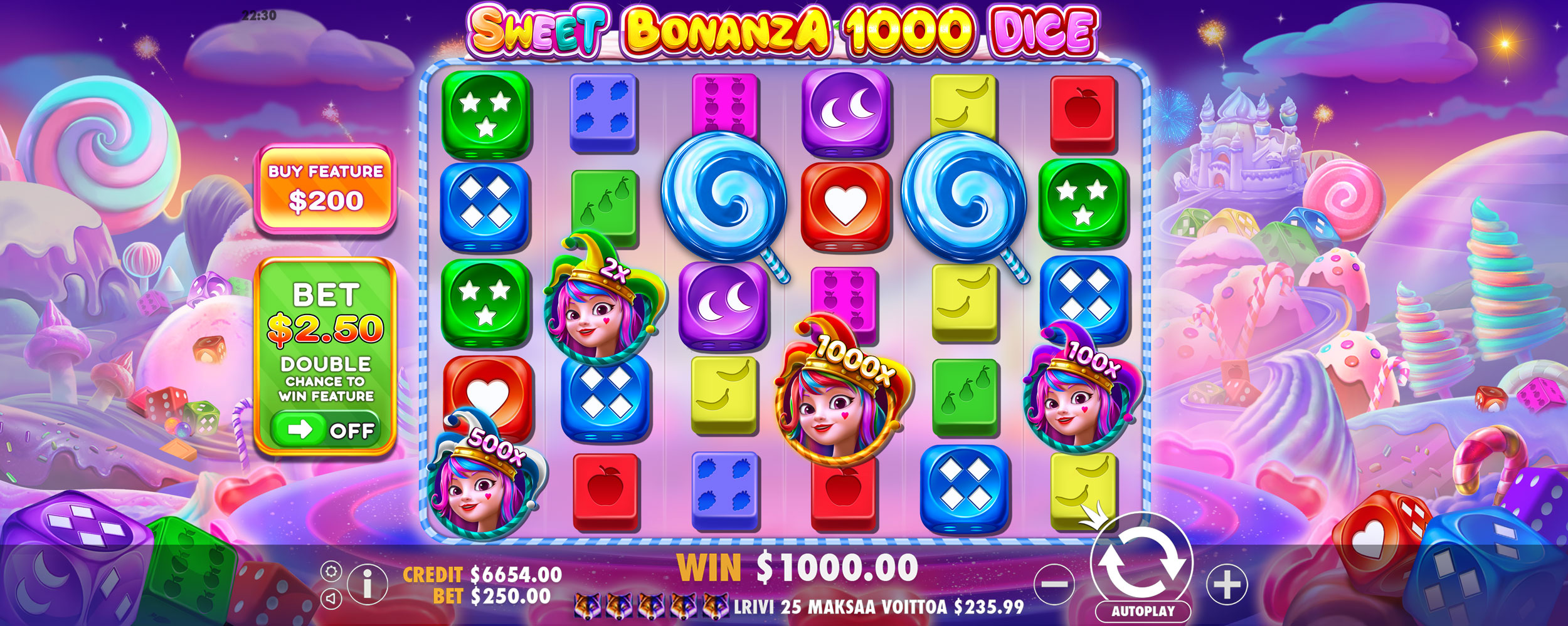 Sweet Bonanza 1000 Dice - Free spins 4