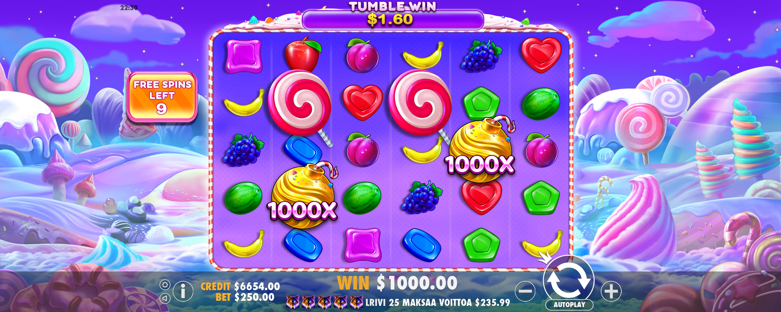Sweet Bonanza 1000 - Free spins