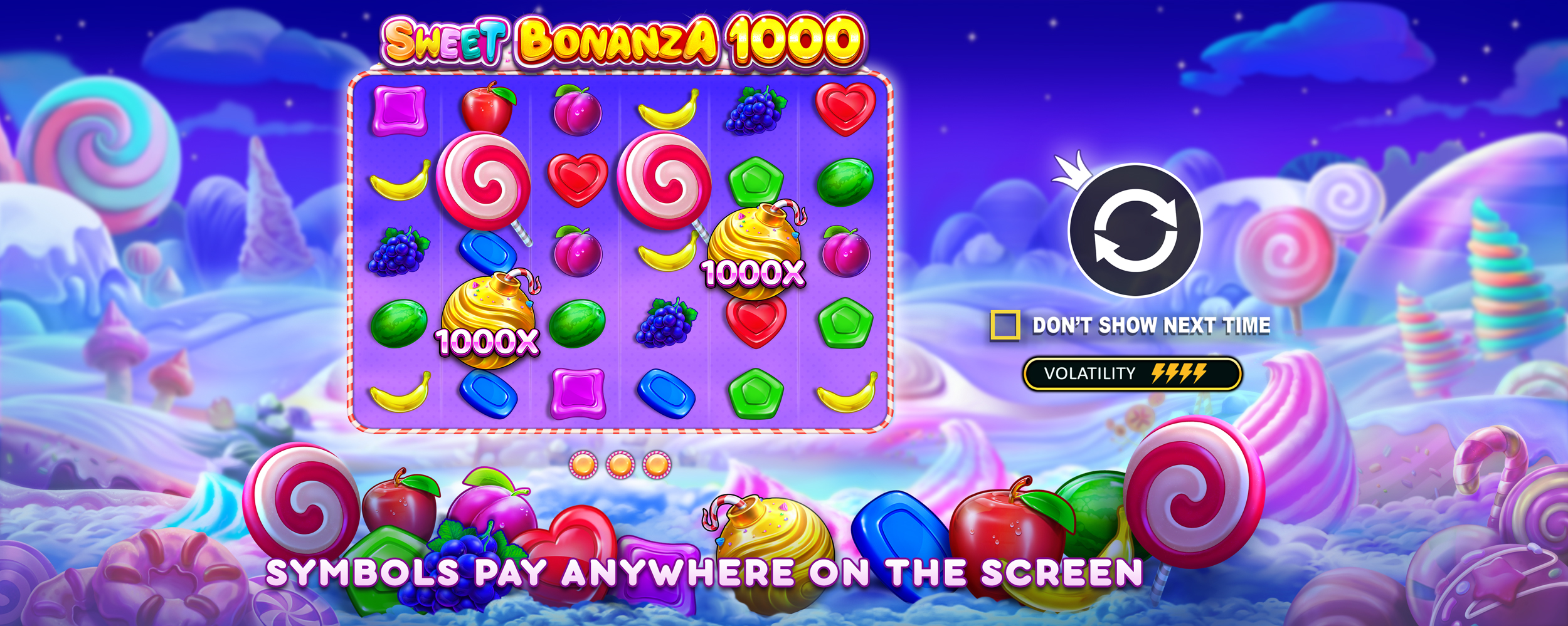 Sweet Bonanza 1000 - Start screen