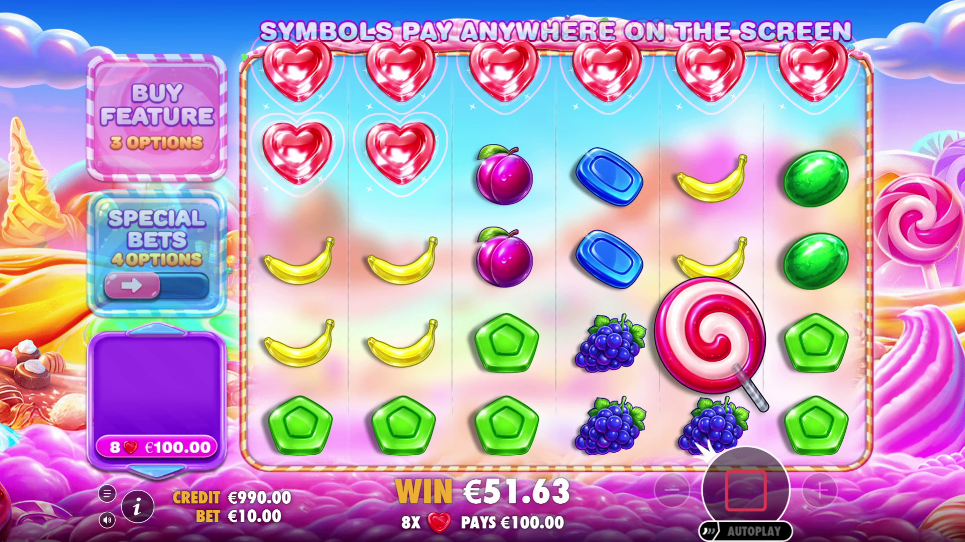 Sweet Bonanza 2500 - Base game 1