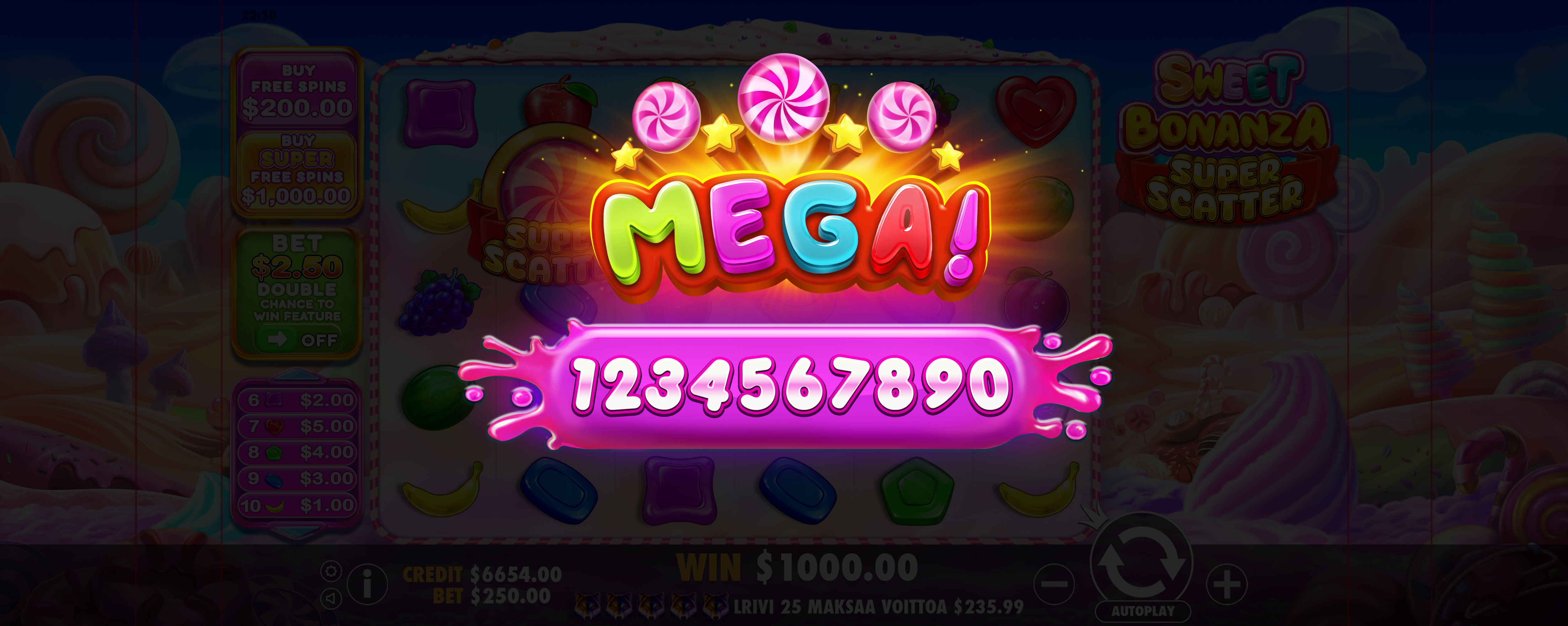 Sweet Bonanza Super Scatter - Big win 1