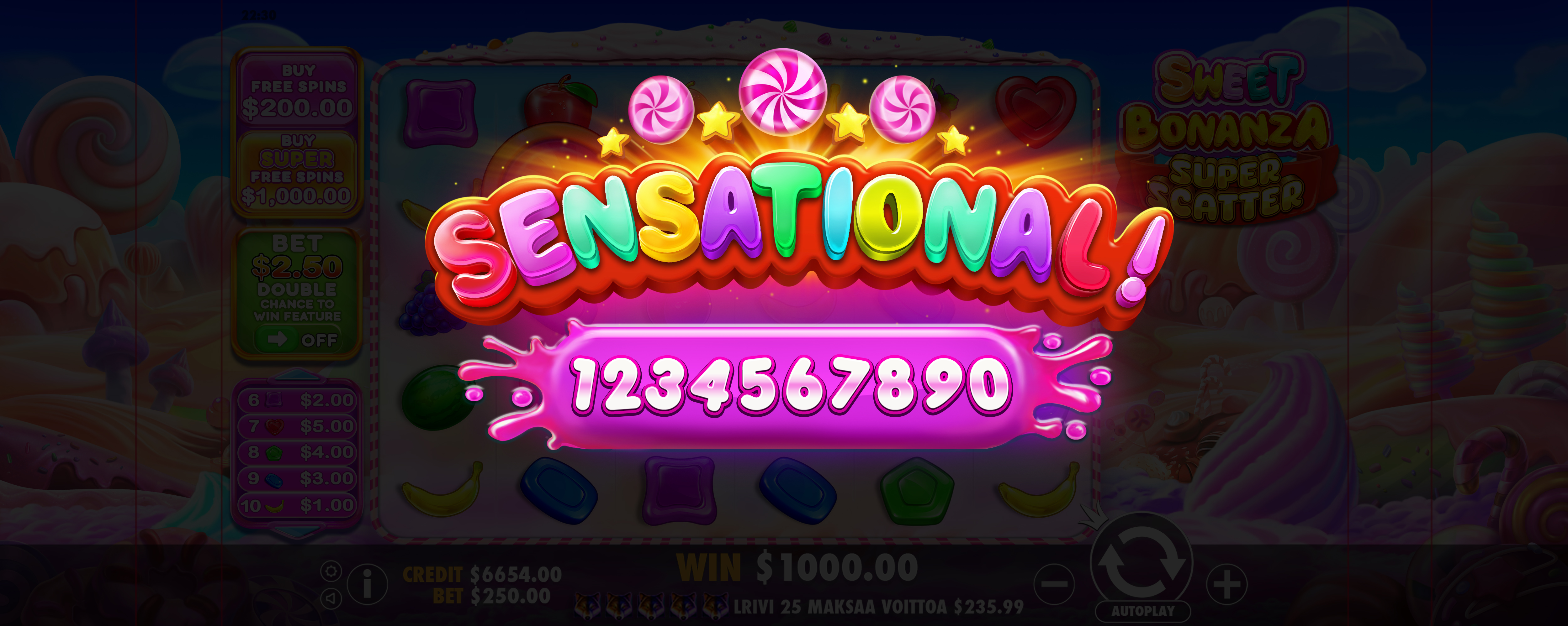 Sweet Bonanza Super Scatter - Big win 3