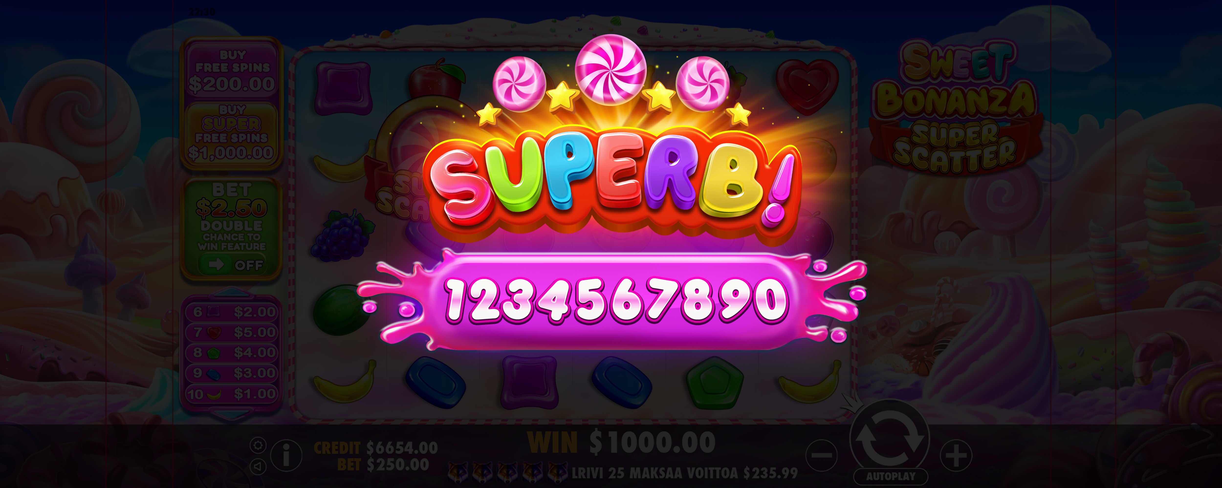 Sweet Bonanza Super Scatter - Big win 4