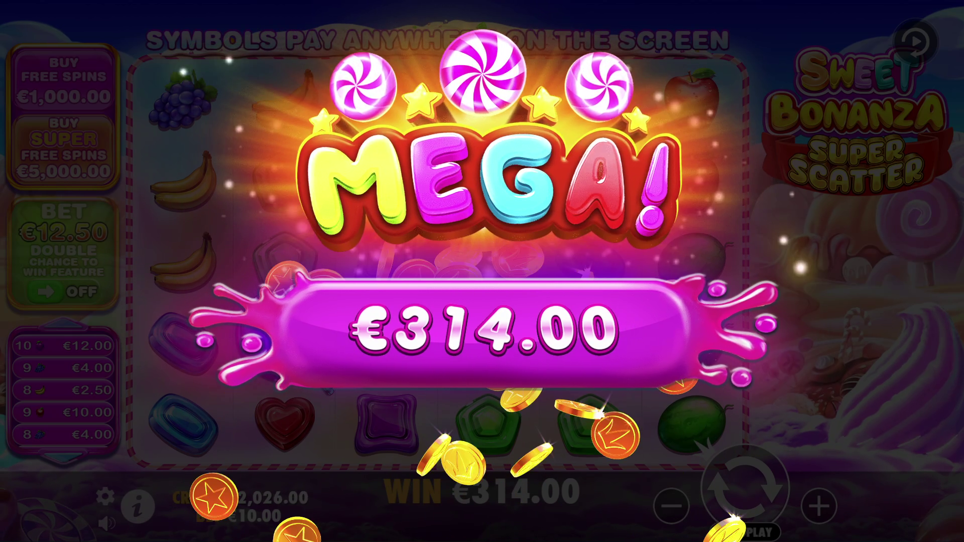 Sweet Bonanza Super Scatter - Big win 5