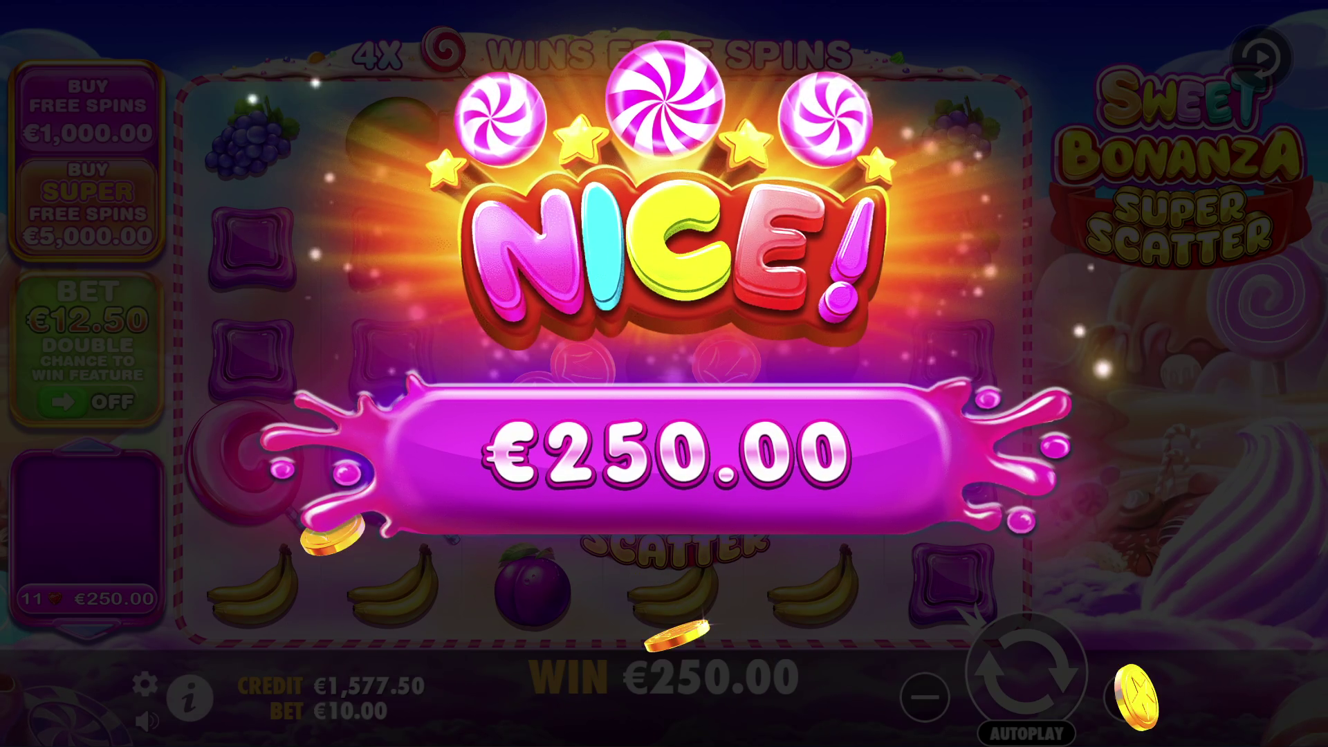 Sweet Bonanza Super Scatter - Big win 6