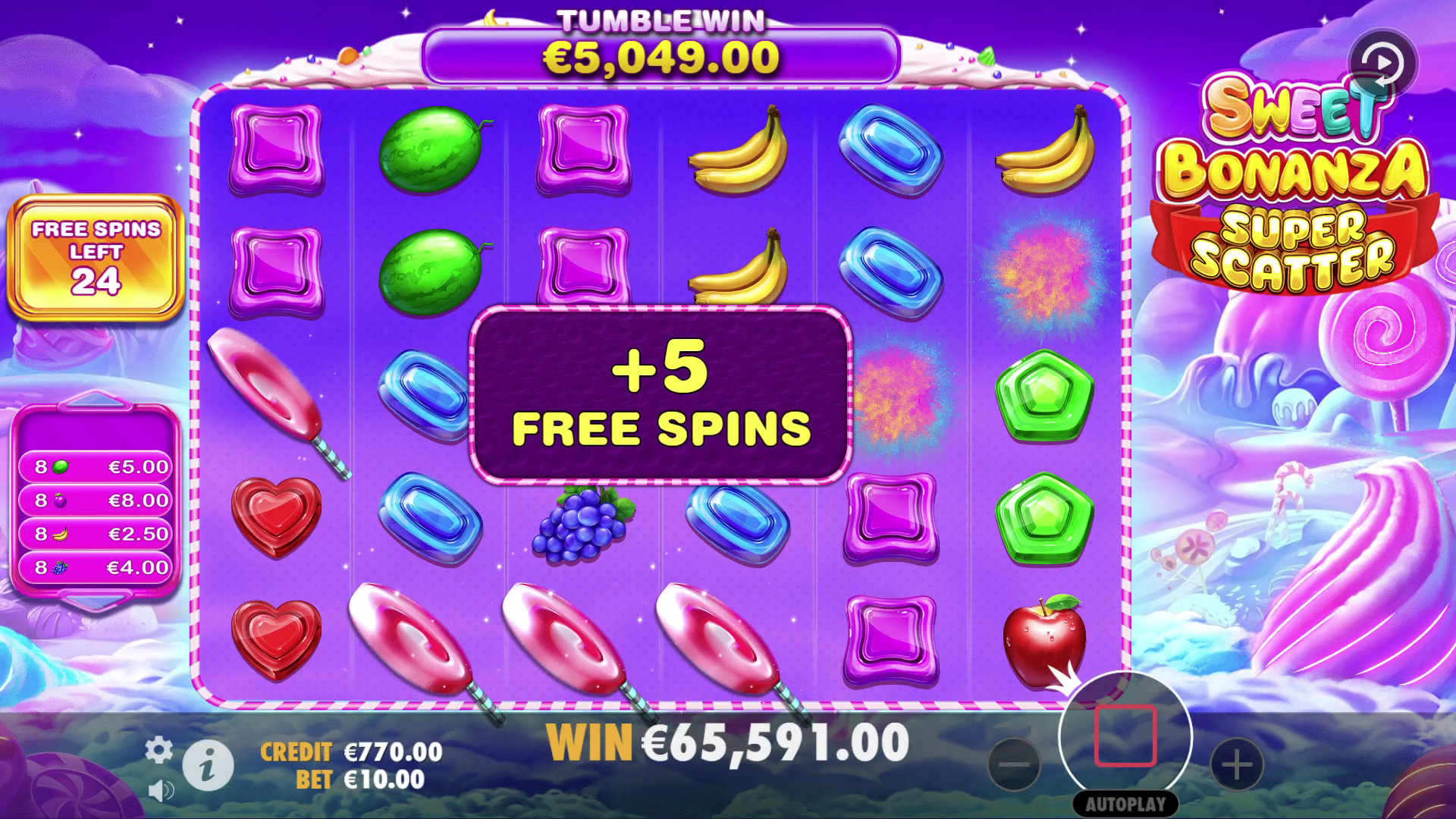 Sweet Bonanza Super Scatter - Big win 7