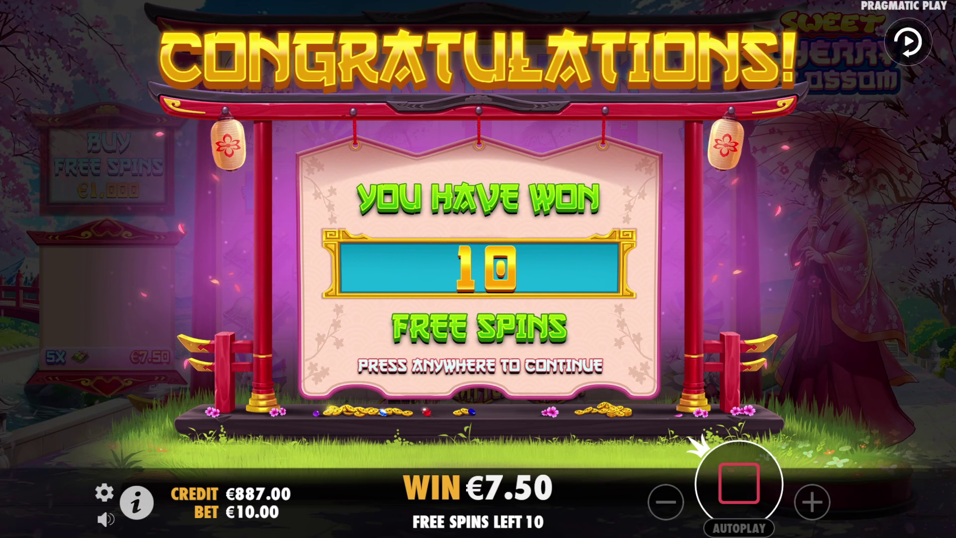 Sweet Cherry Blossom - Free spins 1
