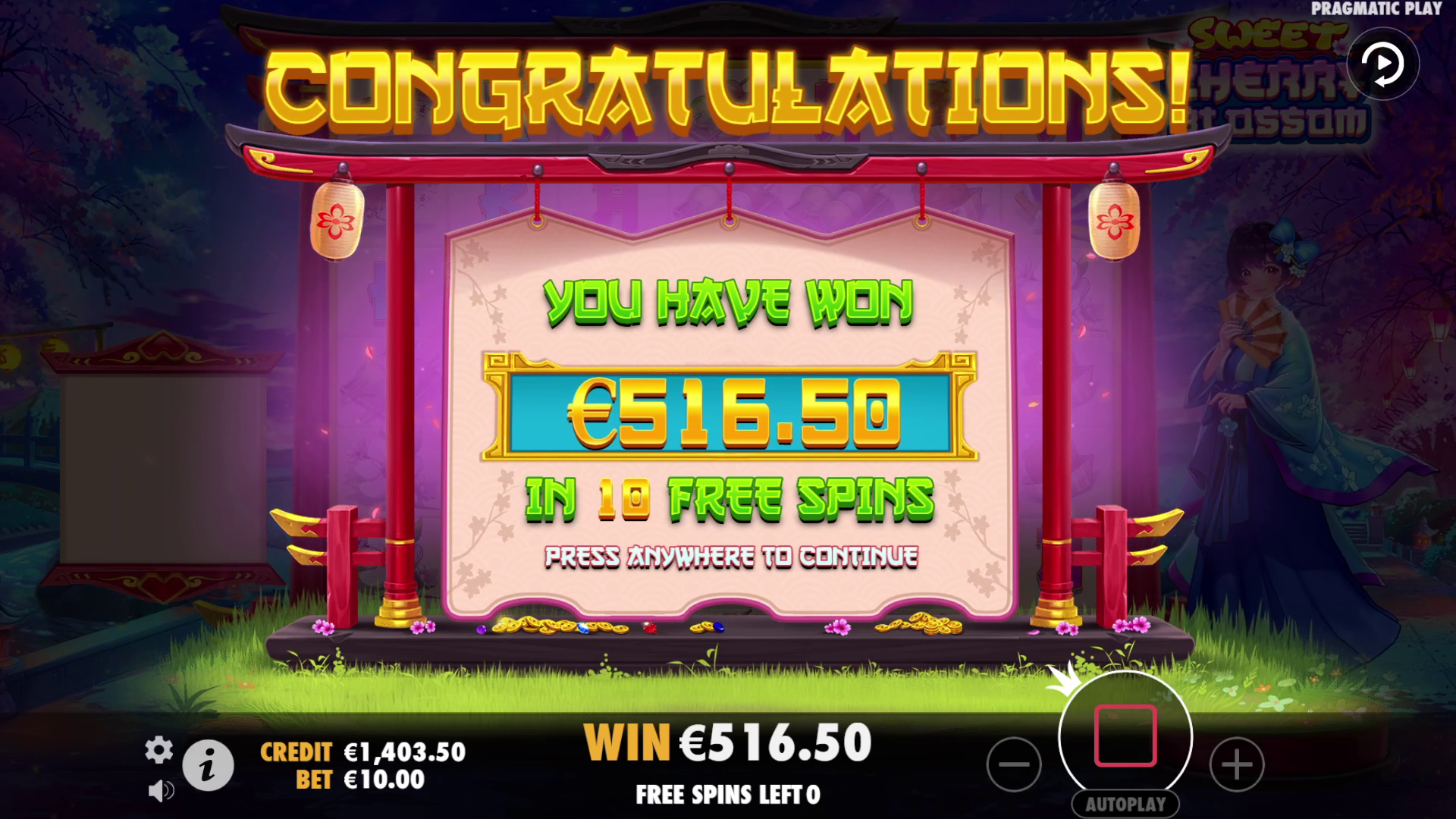 Sweet Cherry Blossom - Free spins 2