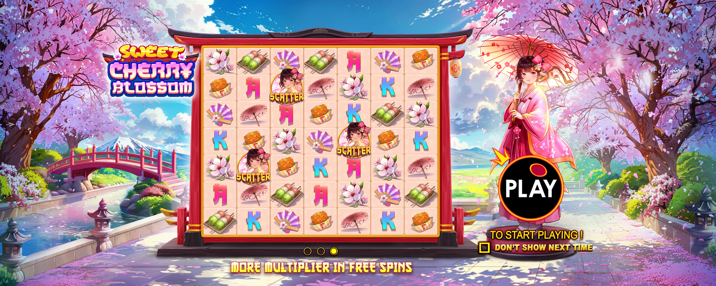 Sweet Cherry Blossom - Start screen 2