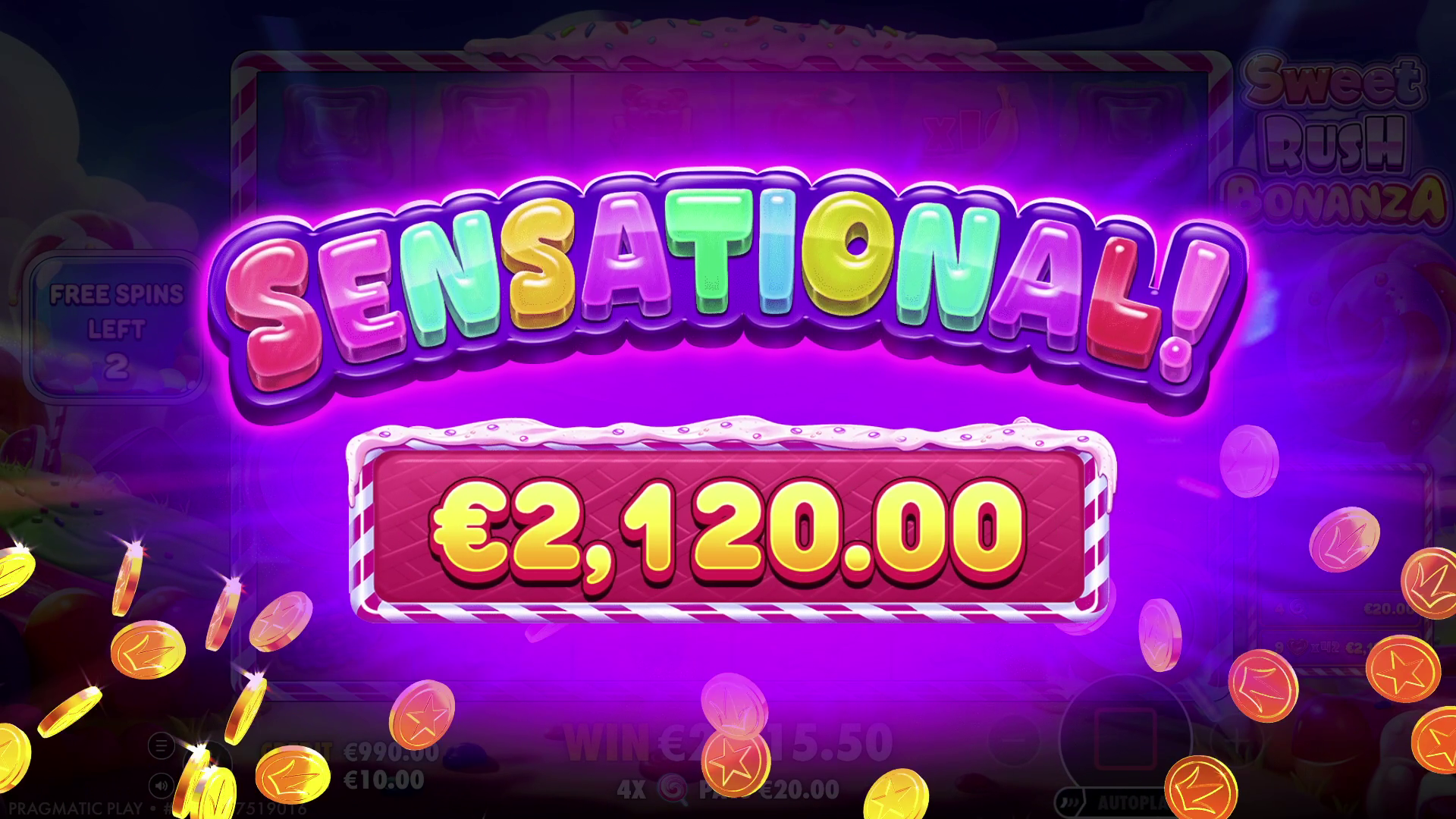 Sweet Rush Bonanza - Big win 1