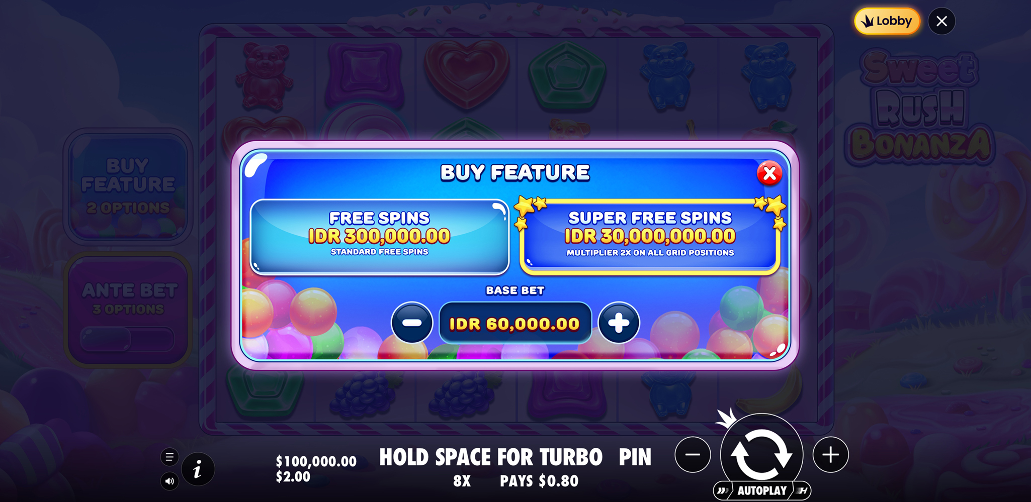 Sweet Rush Bonanza - Buy bonus 10