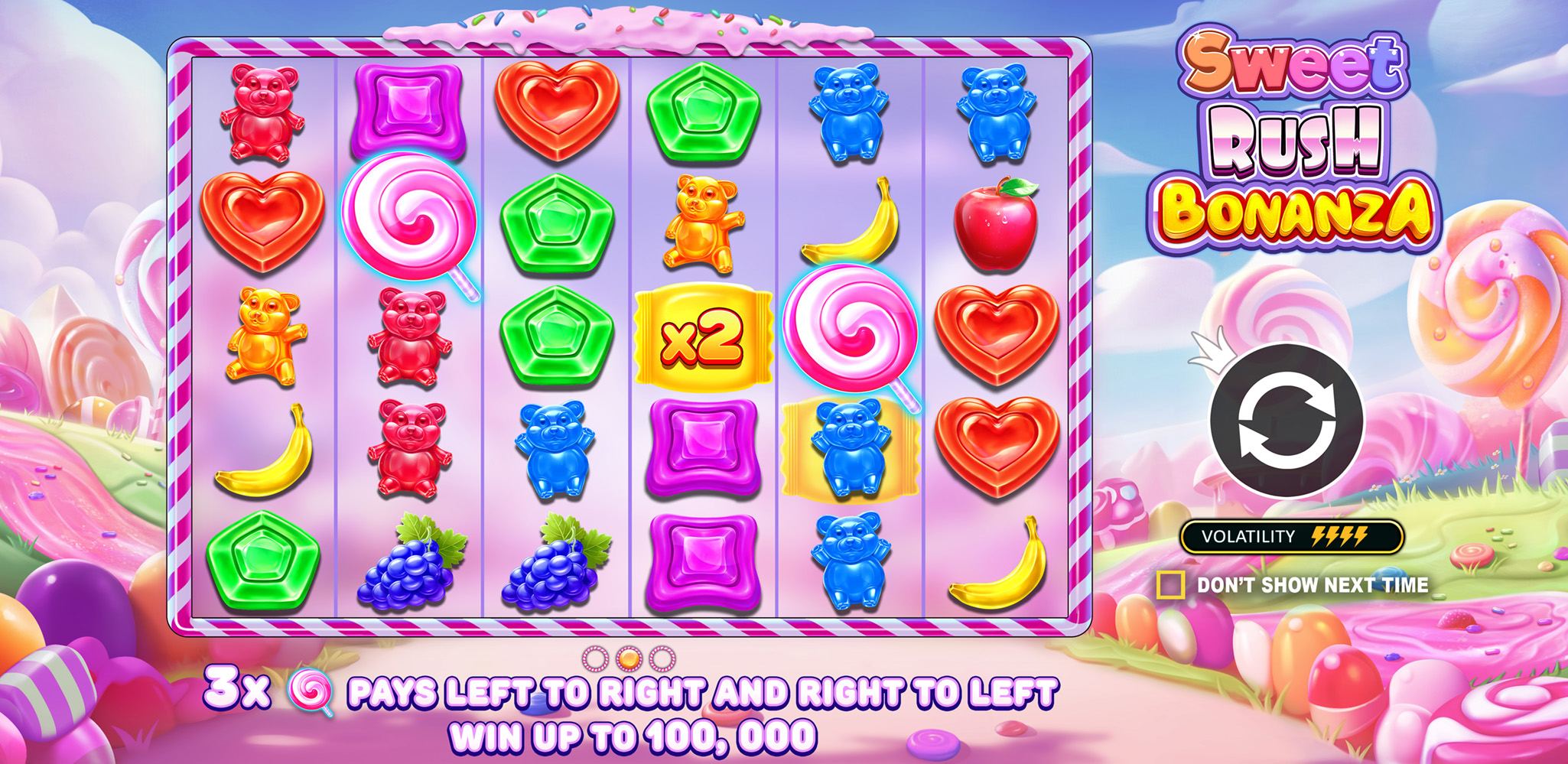 Sweet Rush Bonanza - Start screen 1