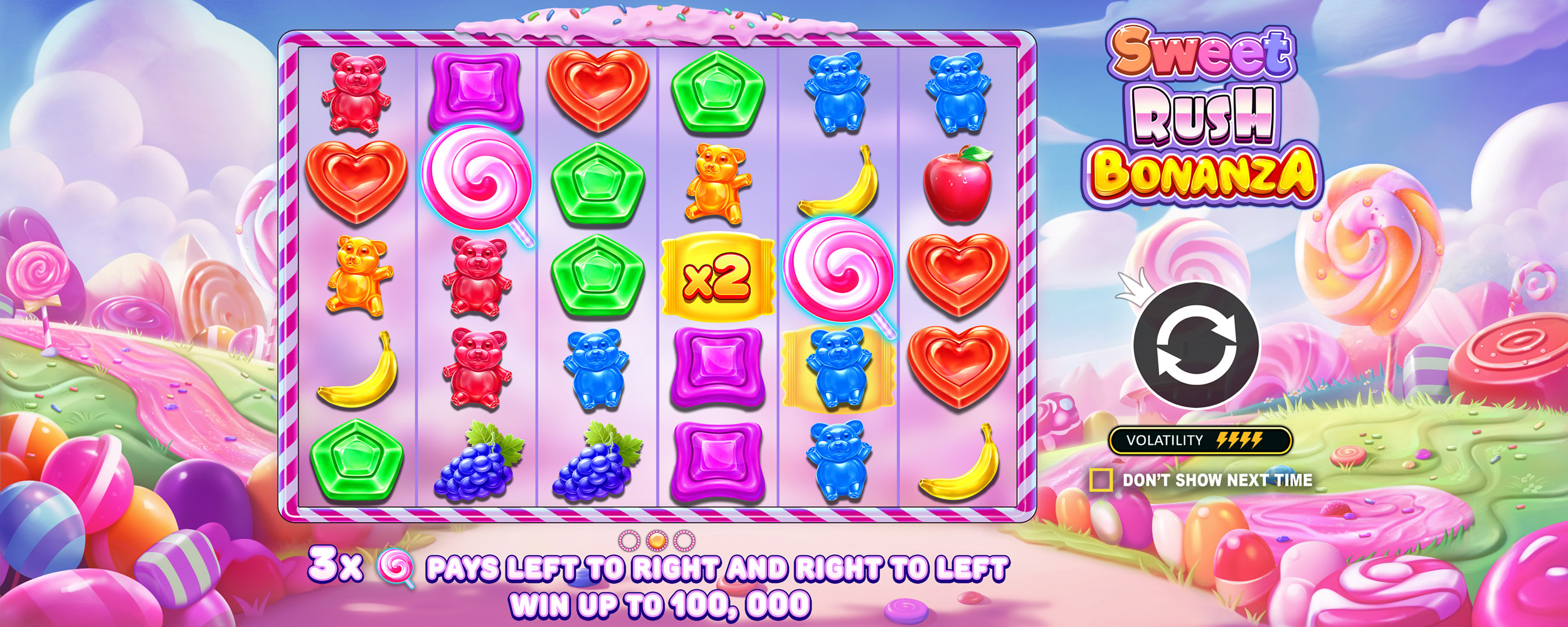 Sweet Rush Bonanza - Start screen 2