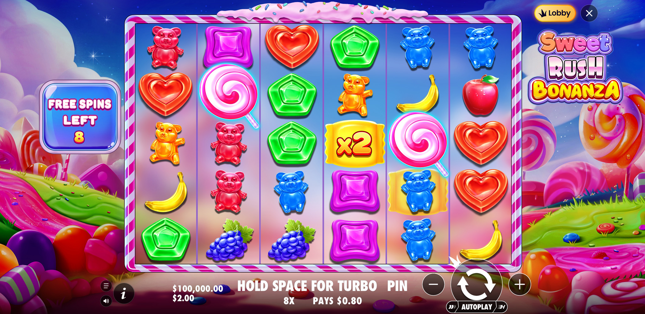 Sweet Rush Bonanza - Free spins 5