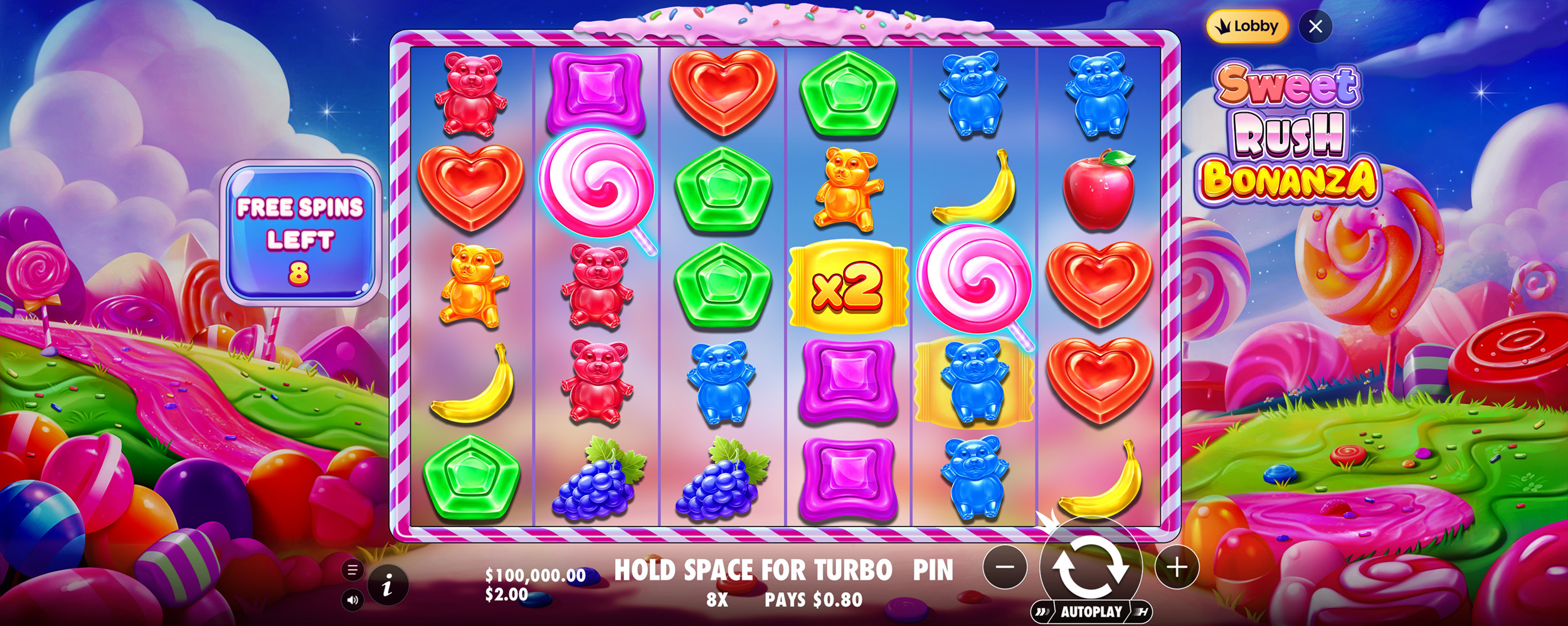 Sweet Rush Bonanza - Free spins 6