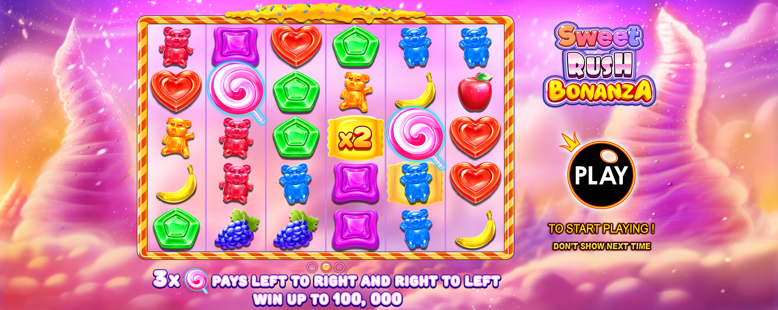Sweet Rush Bonanza - Start screen 4