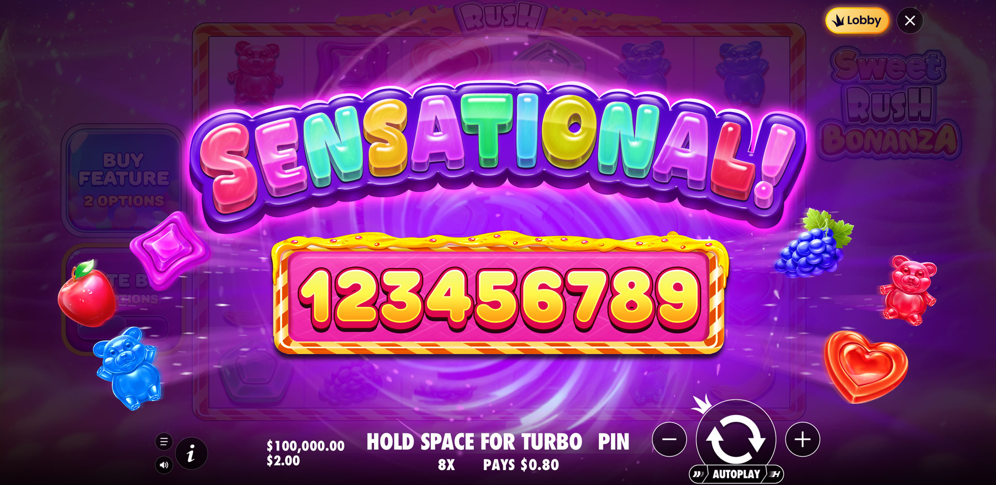 Sweet Rush Bonanza - Big win 22