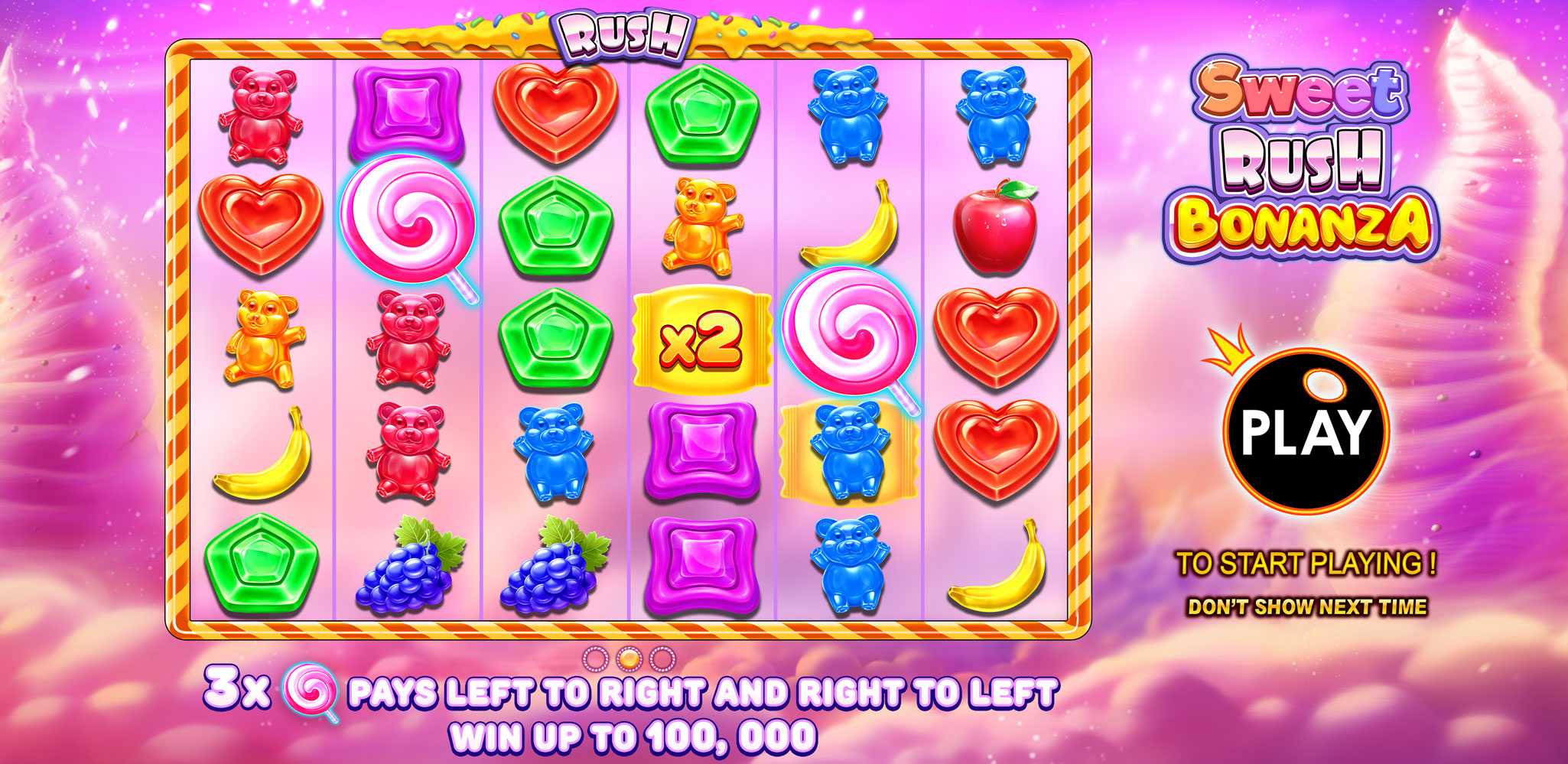 Sweet Rush Bonanza - Start screen 5
