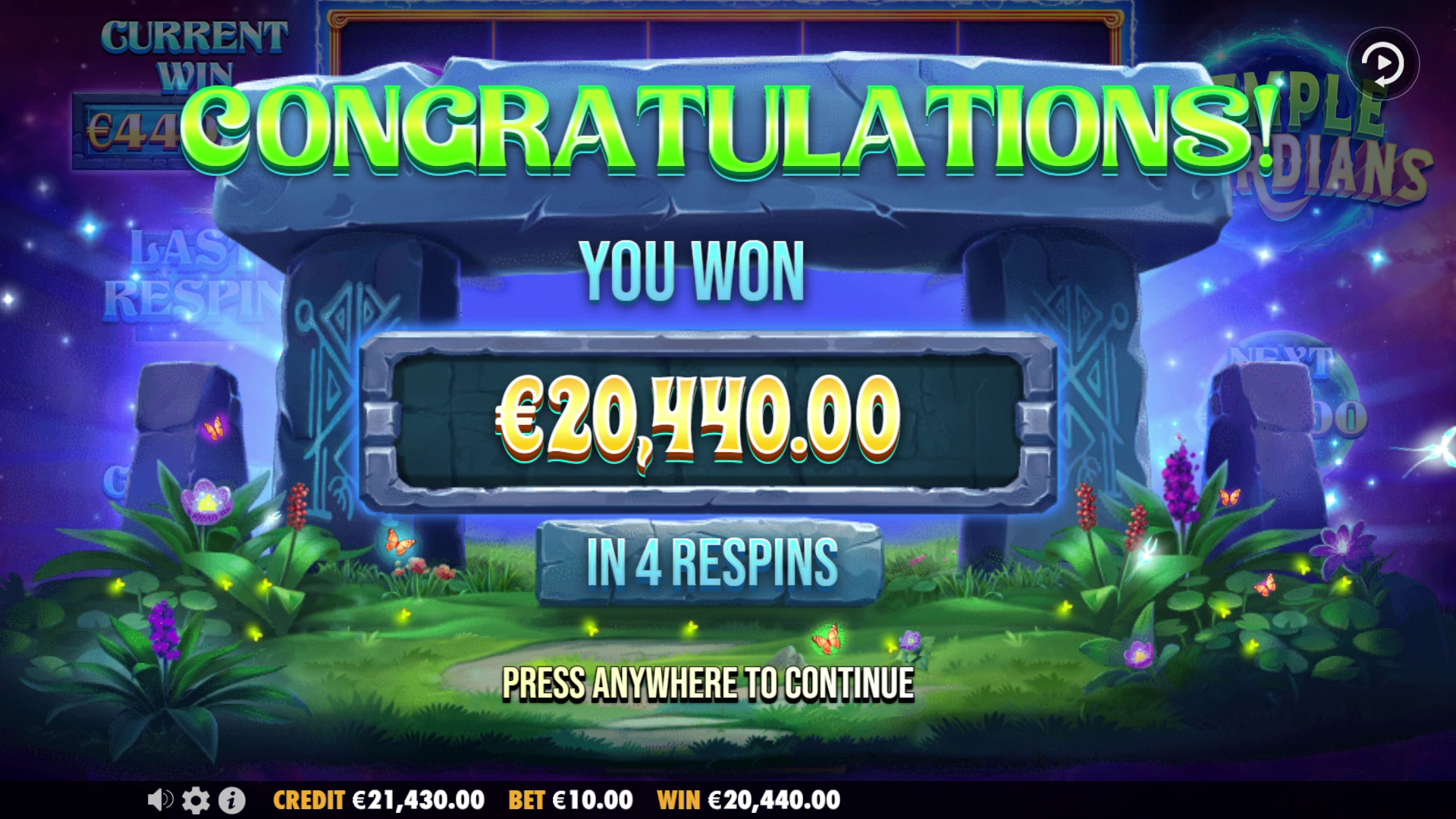Temple Guardians - Free spins 1