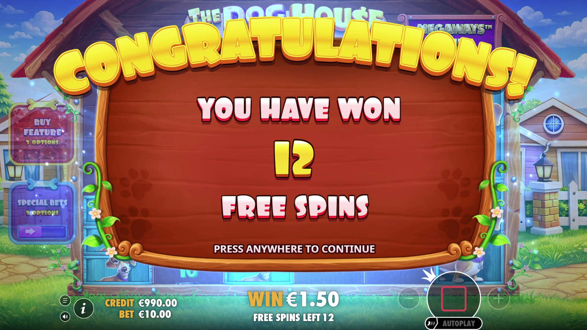 The Dog House Megaways 1000 - Free spins 2