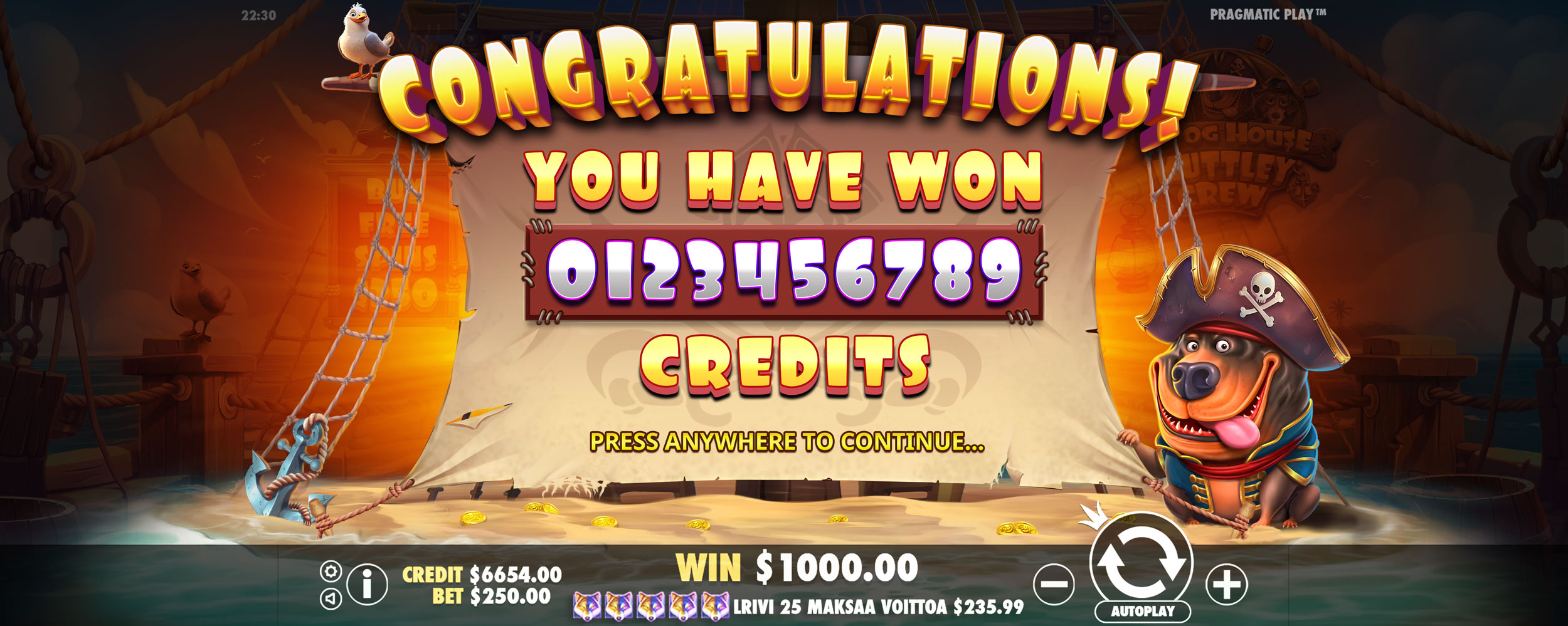The Dog House - Muttley Crew - Big win 6